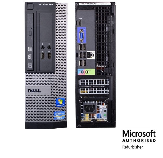 Refurbished Dell Optiplex 390 SFF Desktop - Intel Core i5-2400 3.1GHz, 8GB RAM, 2TB HDD, Windows 10 Pro | Compact Business PC for Office, Home & Remote Work