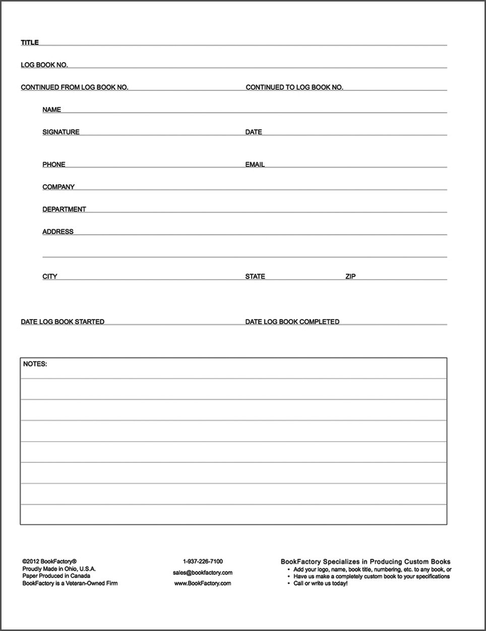 Electrical Log Book - 120 Pages, 8.5x11