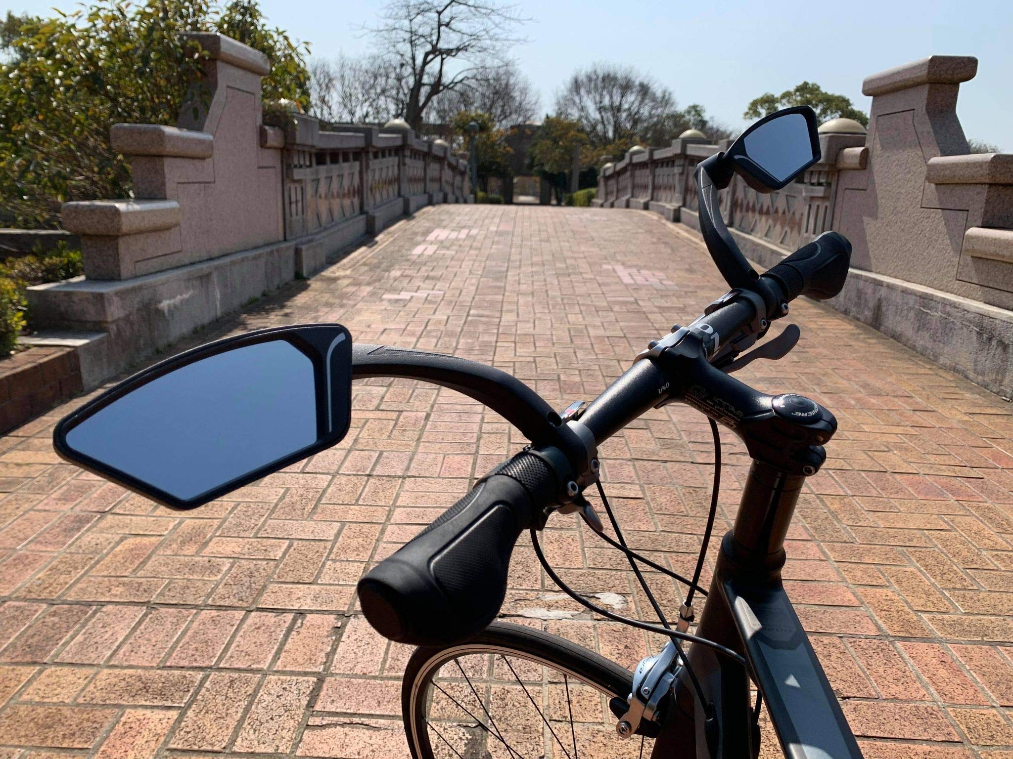 MEACHOW Scratch-Resistant Glass Lens Bike Mirror - Rotatable Handlebar Rearview Mirror for Safe Cycling, ME-002 | Perfect for Road Bikes, Mountain Bikes & Commuting