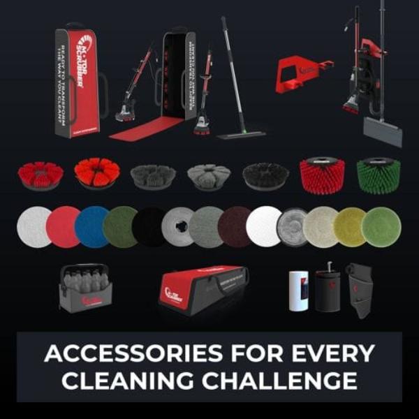 M3 MotorScrubber Cordless Powerful Lightweight Floor Scrubber - Heavy Duty Cleaning for Hardwood, Tile & Vinyl Floors - Perfect for Home, Office & Commercial Use