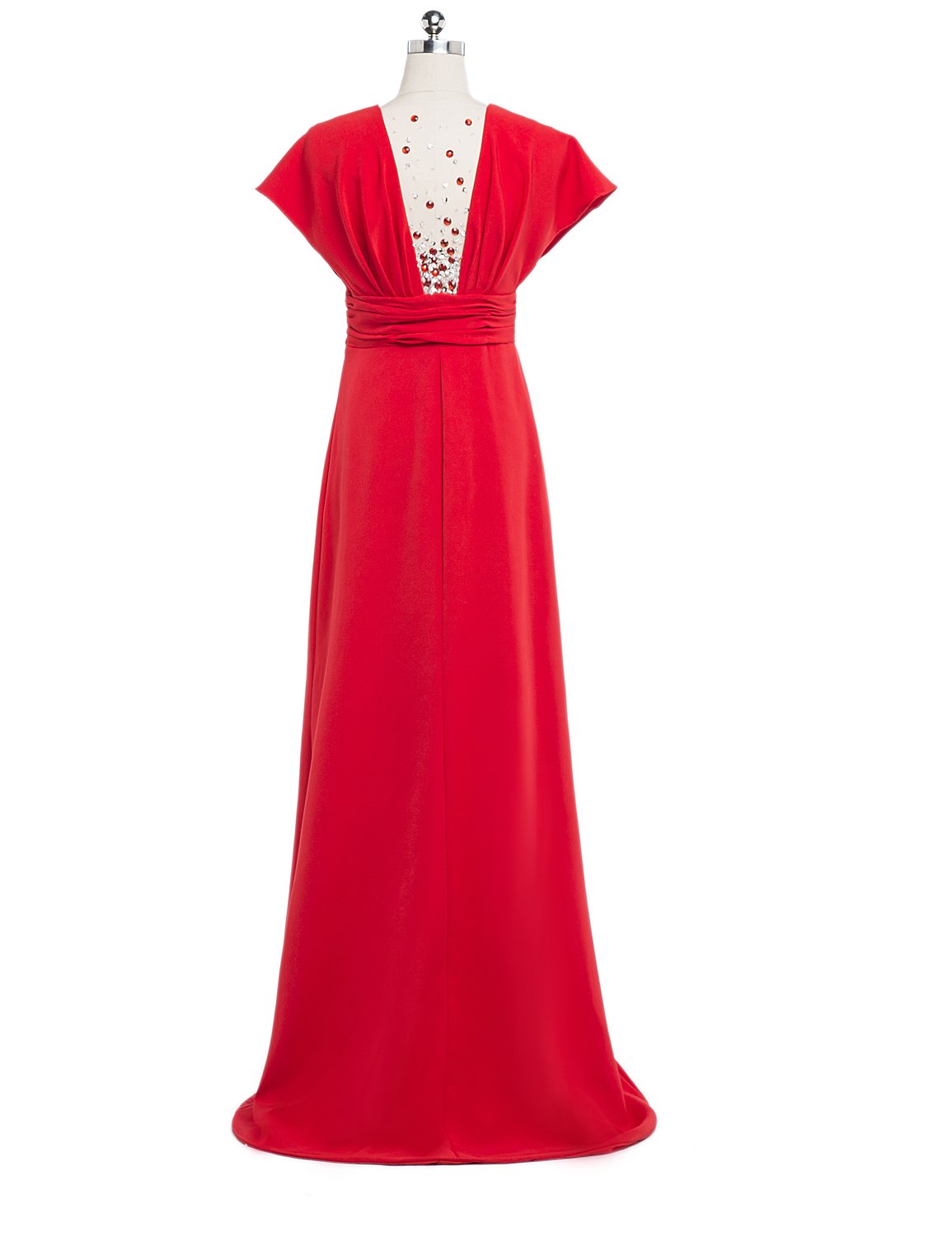 Elegant V-Neck Long Evening Gown for Women - Mother of The Bride Dress for Weddings, Parties & Special Occasions