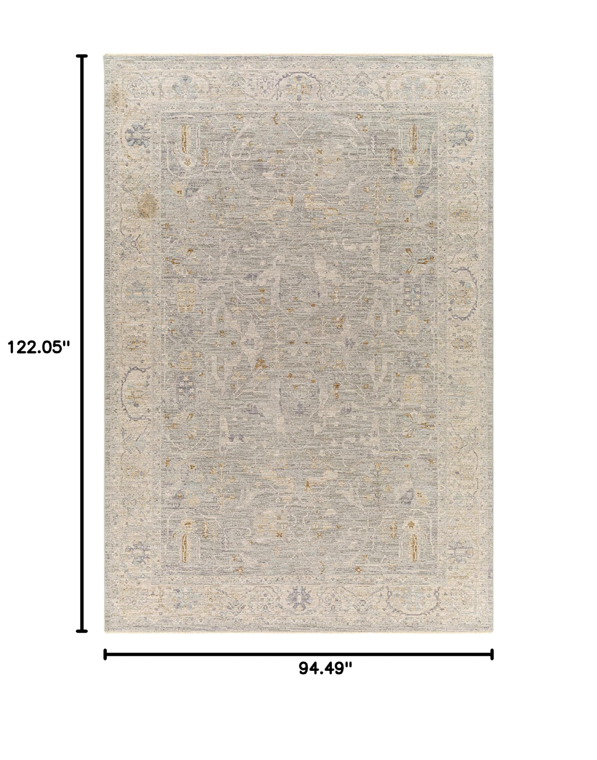 Premium Hauteloom MERV 13 Living Room & Bedroom Area Rug - Soft Gray & Brown Modern Design - 7'10