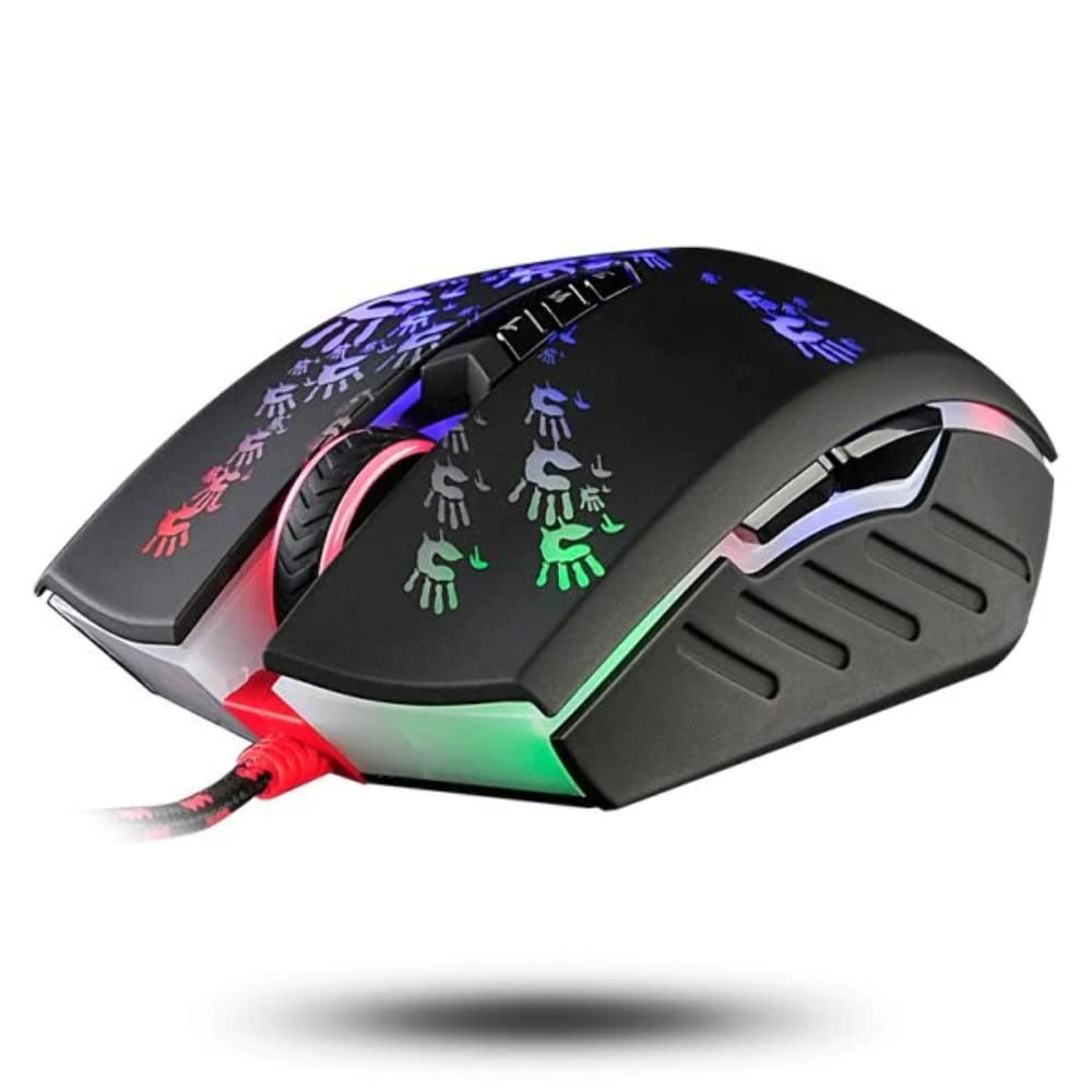 A4 Tech Bloody Blazing A60 Gaming Mouse with Scroll Wheel for PC & Mac - High Precision 2-Way Gaming Mouse for FPS, MMO & Office Work