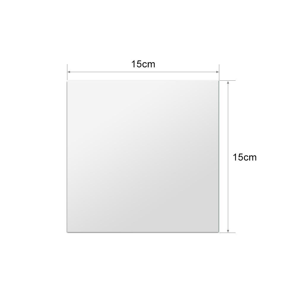 16-Piece GLOGLOW Self-Adhesive Mirror Tile Stickers - Square 3D Wall Decals for Home Decor, DIY Projects & Bathroom Makeover (Plastic, Non-Glass) - Perfect for Bedroom, Living Room & Closet Organization