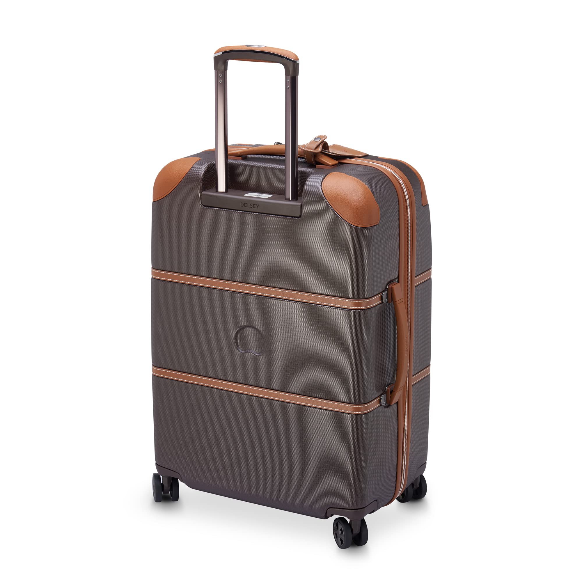 Delsey Paris Chatelet Air 2.0 24-Inch Hardside Spinner Wheel Luggage Suitcase - Chocolate Brown Checked-Medium | Durable Travel Bag for International Flights & Business Trips