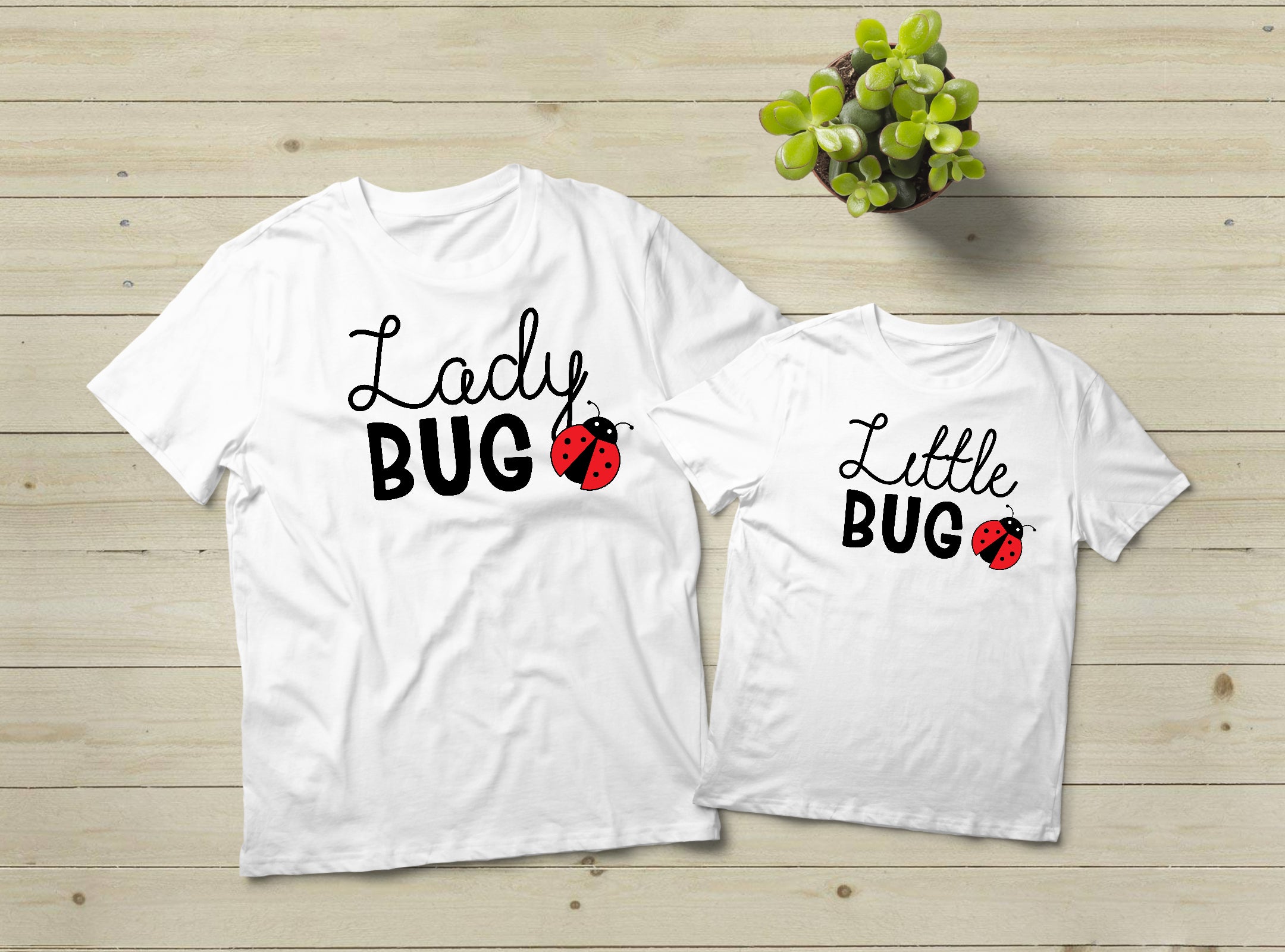 Ladybug Mom and Baby Matching Outfits - Cute Mother Daughter Matching Shirts for Family Photos, Holidays & Special Occasions
