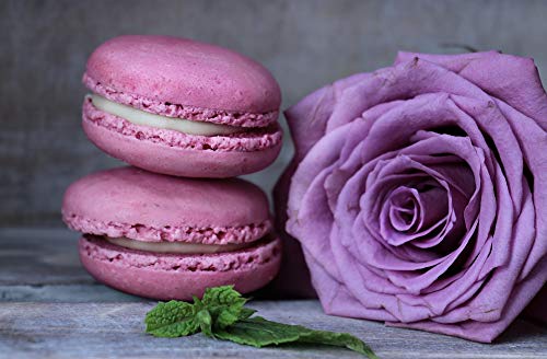Floral Rose Bloom Macarons Art Print - 20x30 Inch Laminated Poster with Vibrant Colors, Perfect for Home Decor & Kitchen Wall Art - Fits Standard Frames, Ideal for Living Room, Bedroom or Office
