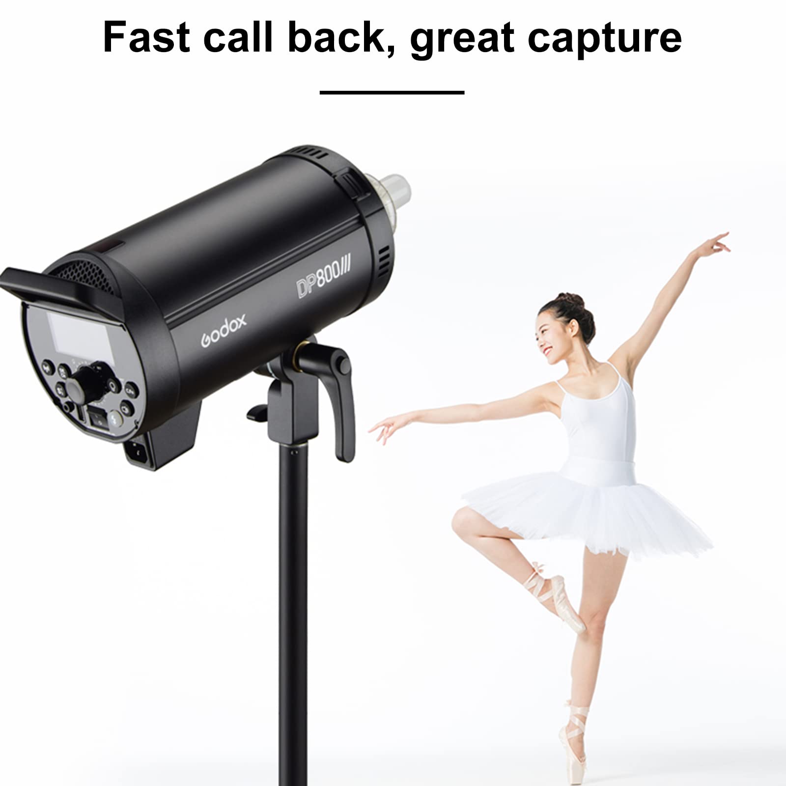 Godox 2-Pack DP800III Studio Flash Strobe Light Kit with Bowens Mount - Professional Monolight for Photography, Portrait & Video - Includes Light Stand, Softbox, Umbrella & Barn Door Kit - Perfect for Studio, Outdoor & Event Lighting