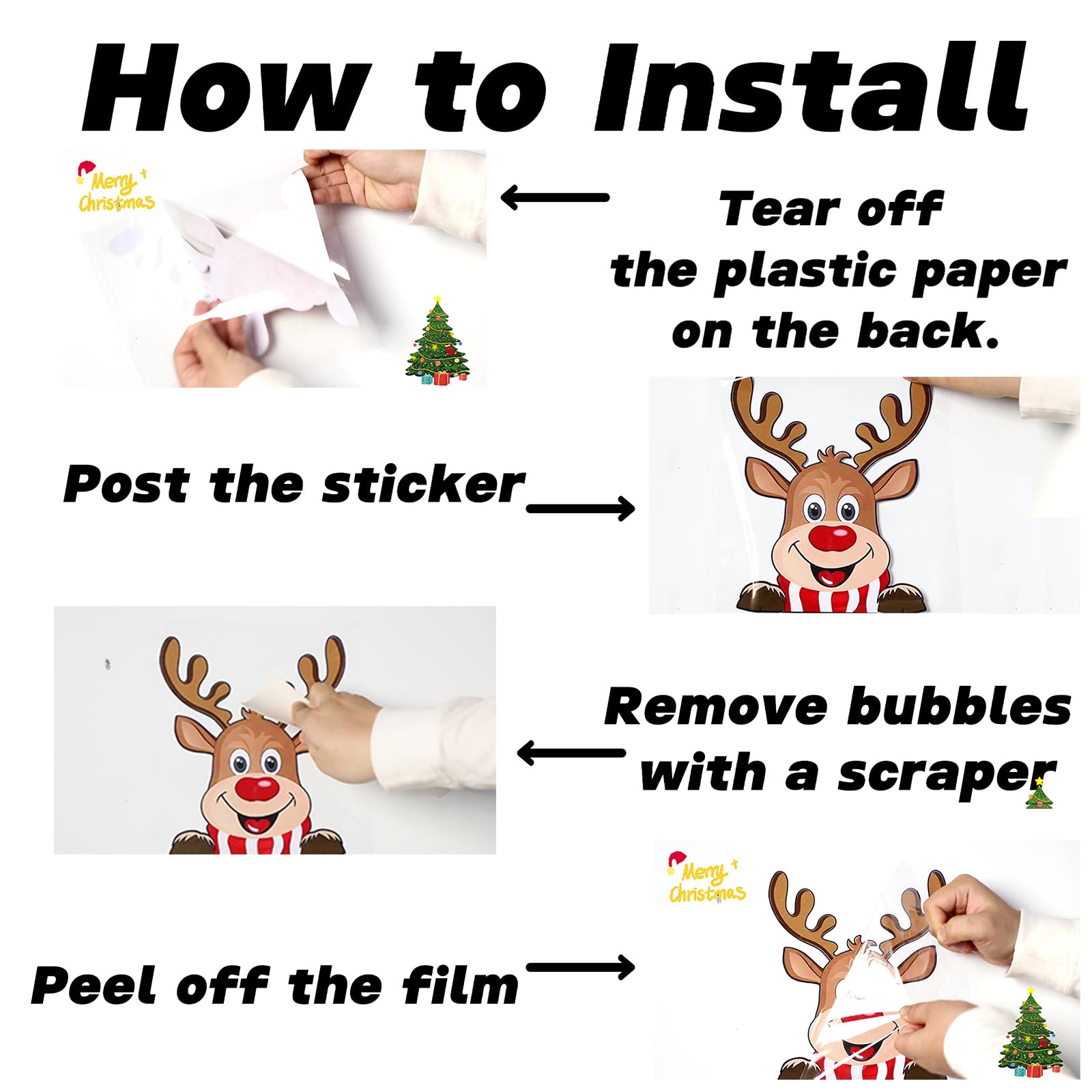 Christmas Car Decoration Decals - Cute Santa Claus Window Stickers for Holiday Vehicle Decor | Festive Auto Accessories for Cars, Trucks & SUVs | Perfect for Holiday Parties, Parades & Gift Exchanges