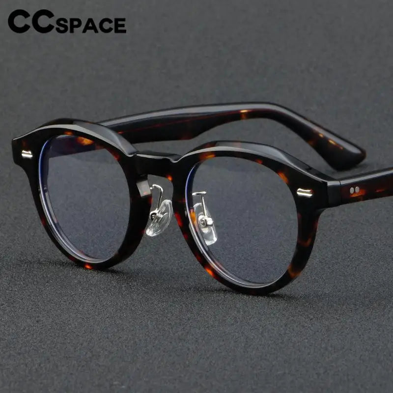 CCspace Unisex Full Rim Square Acetate Eyeglasses Frame 57413 - Lightweight & Durable for Men & Women - Perfect for Reading, Work, and Daily Fashion