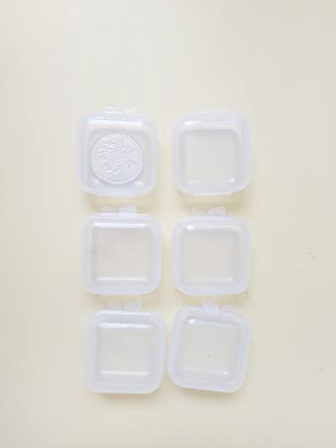 WOIWO 20-Pack Clear PP Plastic Earplug Storage Boxes - Small Jewelry Organizer for Ear Studs, Electronic Accessories & Mini Items | Portable Empty Cases for Travel, Home & Office Organization
