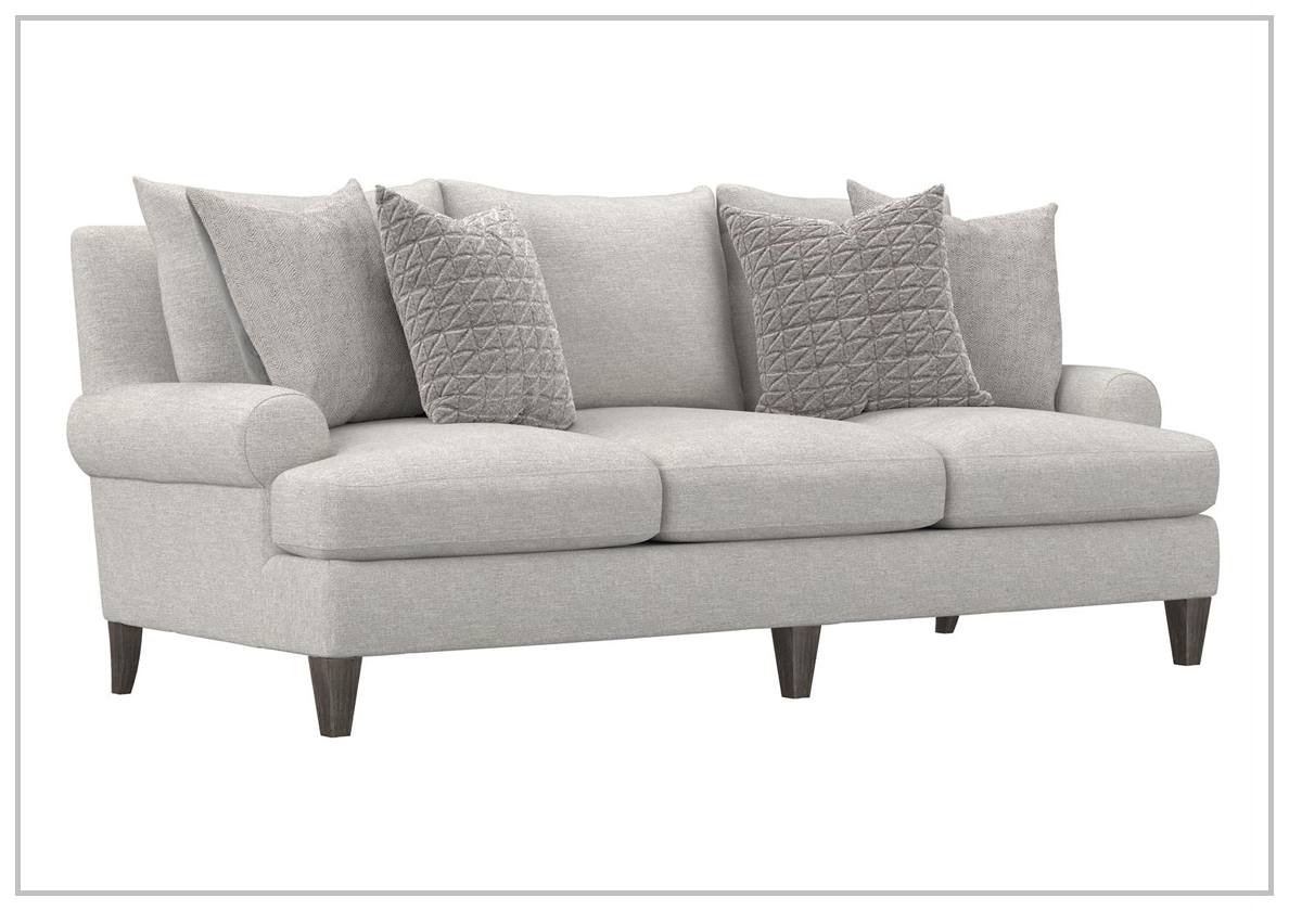 Bernhardt Isabella Fabric Sofa with Plush Feather Down Cushions - Luxurious Comfort for Living Room, Lounge & Family Gatherings