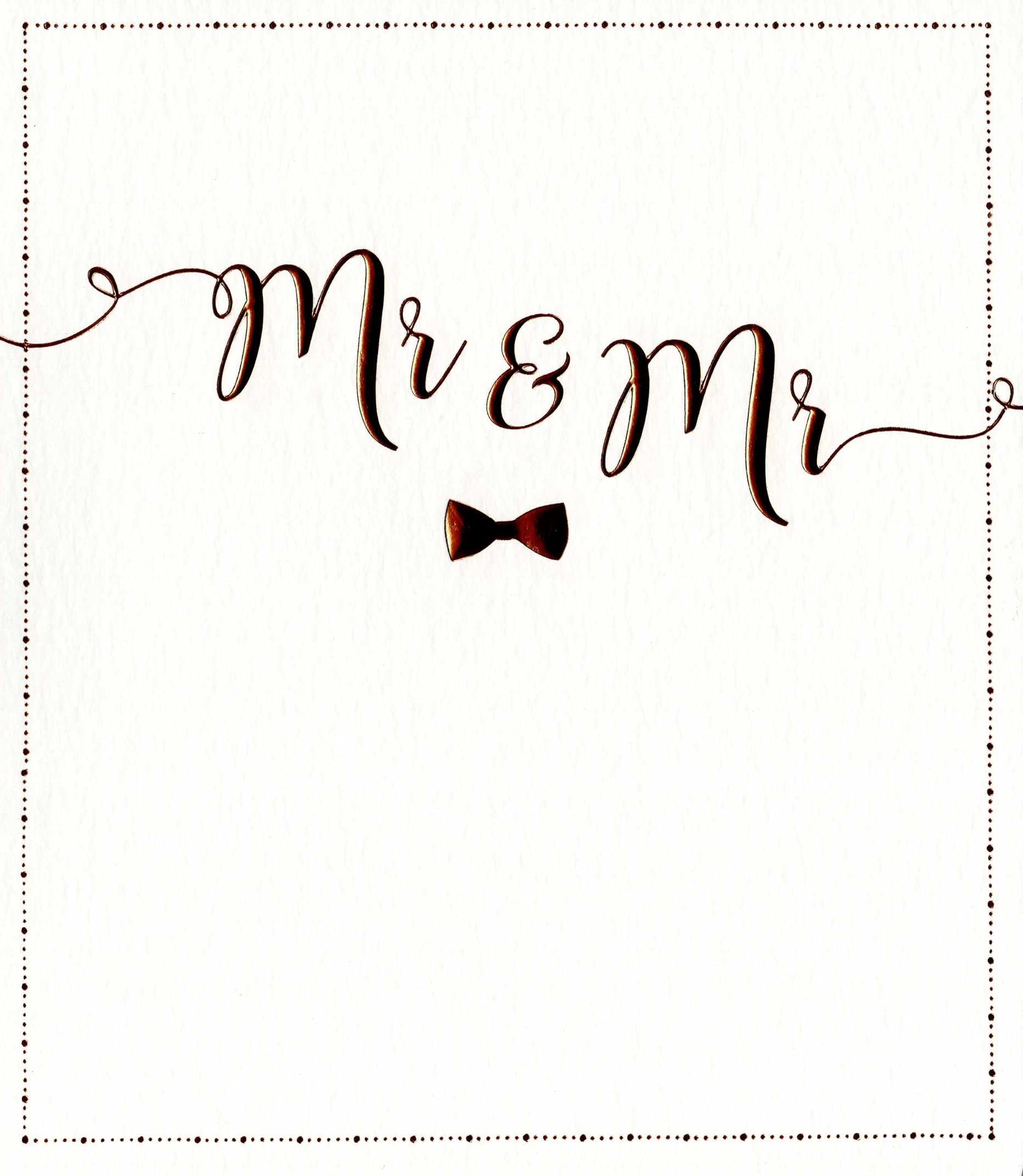Mr and Mr Wedding Card - Same Sex Couple Wedding Gift - Personalized Congratulations Card for Gay Marriage - Perfect for Wedding Invitations, Anniversaries & LGBTQ+ Celebrations