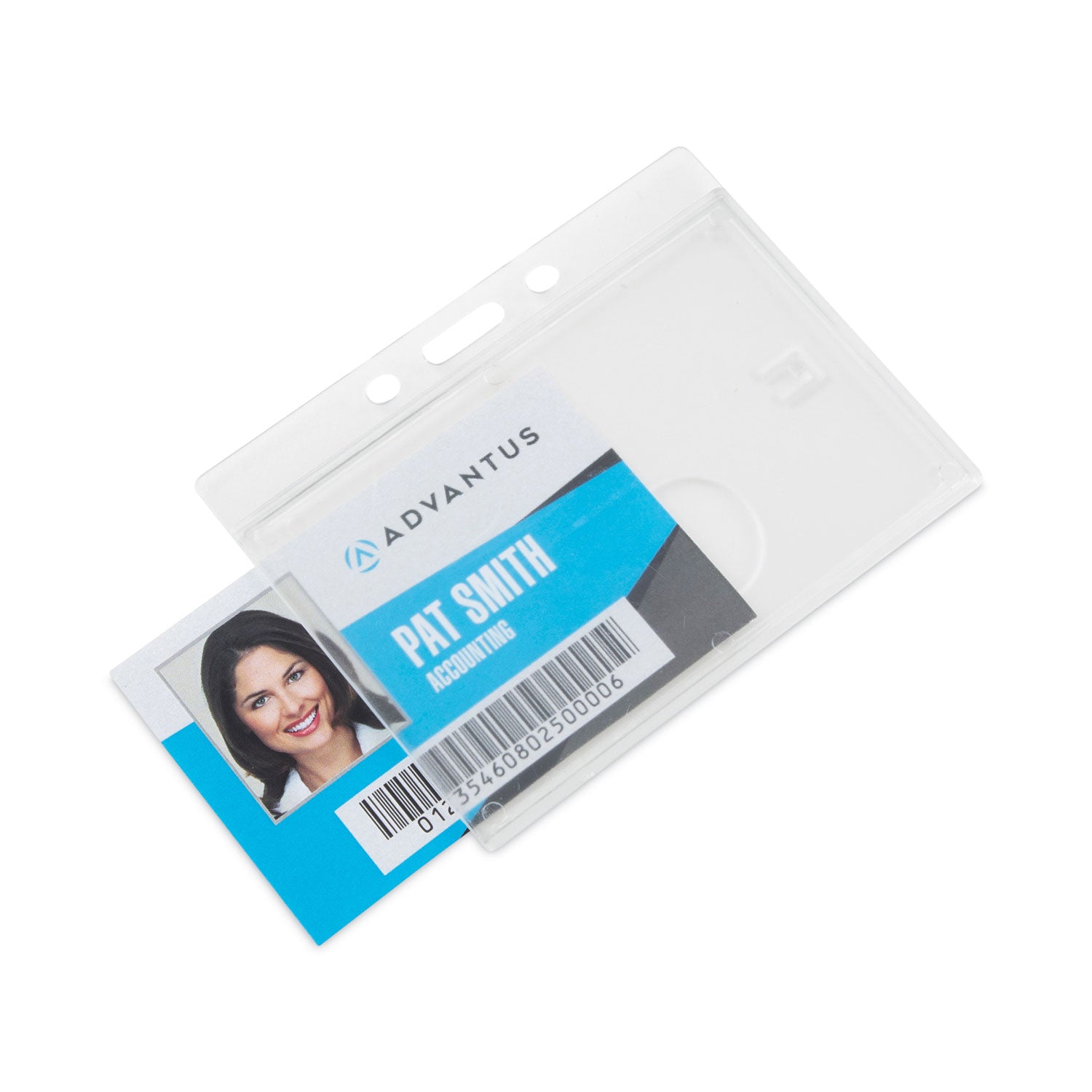 Advantus Frosted Horizontal Badge Holders - 3.68