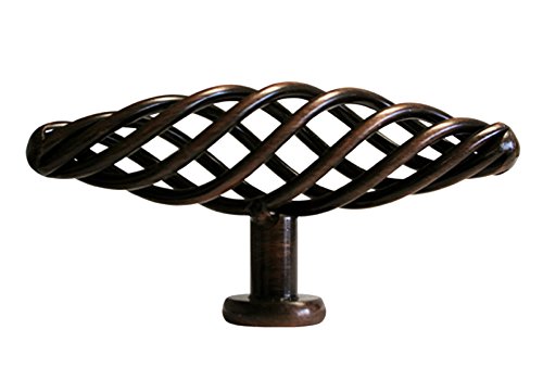 50 Pack Oil Rubbed Bronze Oval Bird Cage Cabinet Knobs - 4 Inch (100mm) Vintage Drawer Pulls for Kitchen, Bathroom & Furniture - Decorative Hardware for Cabinets, Dressers & DIY Home Projects