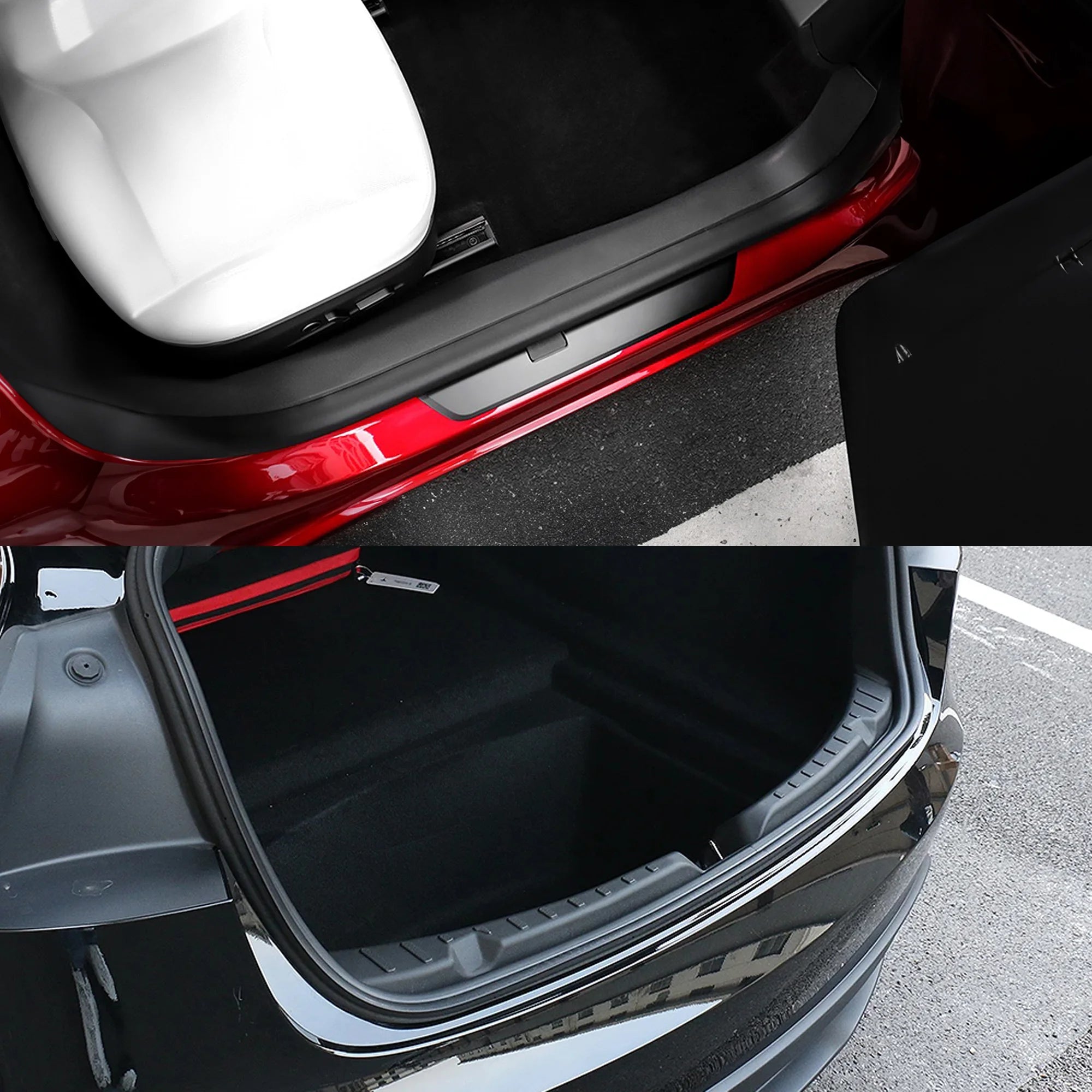 2024 Tesla Model 3 Highland Door Sill Protectors Set - 5 Piece Stainless Steel Anti-Scratch Guards for Car Interior Protection | Perfect for Daily Commute & Road Trips