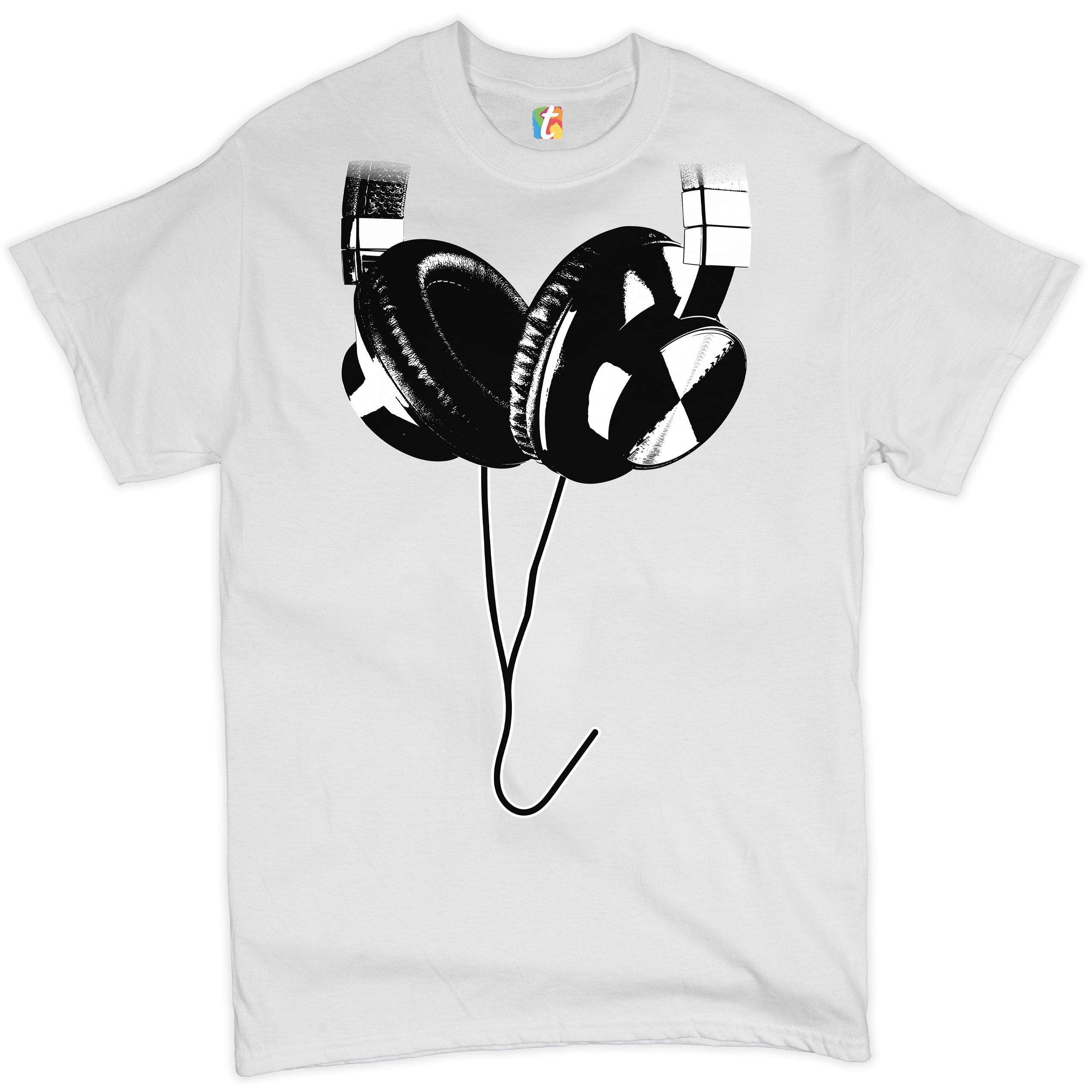 DJ Music T-Shirt with Huge Hanging Headphones Design - Cool Graphic Tee for Music Lovers, DJs & Festival Goers - Perfect for Concerts, Raves & Casual Wear
