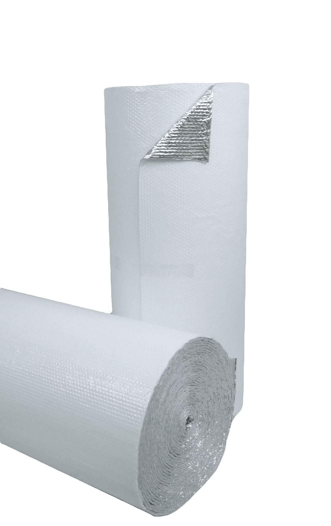 24 in. x 100 ft. Reflective White Double Bubble Insulation Roll - Energy Efficient Radiant Barrier for Attic, Walls, Garages & Crawl Spaces - US Made HVAC & Home Insulation Solution