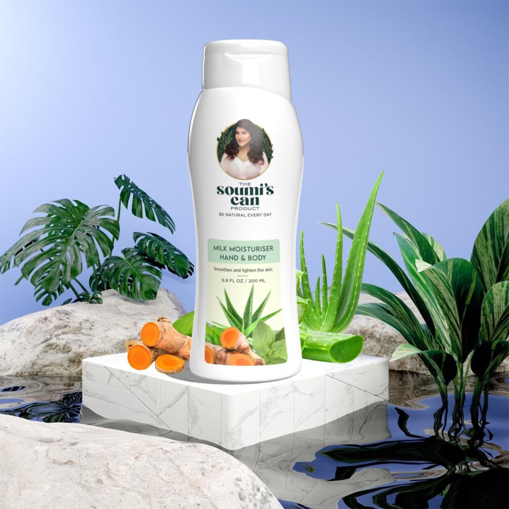 Soumi's CAN Milk Lotion Moisturizer - 200ml Hydrating Cream for Face & Body, All Skin Types | Daily Skincare, Dry Skin Relief, Post-Shave Soothing