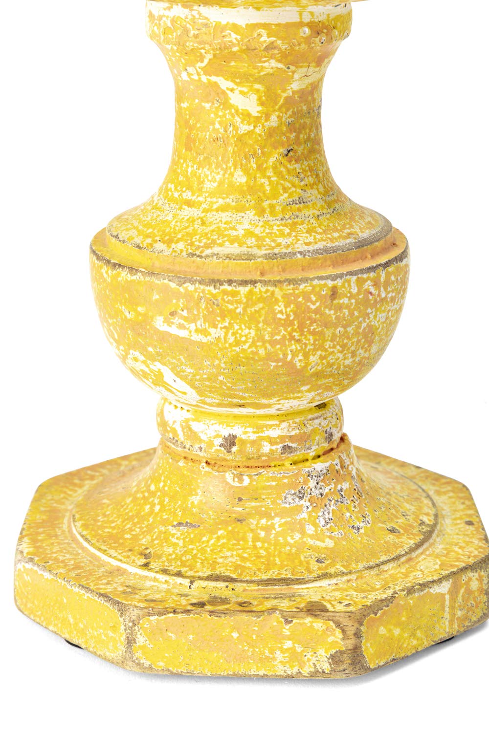 IMAX 5544-5 Set of 5 Mango Wood & Iron Distressed Candle Holders - 3 Inch Pillar Candle Stands - Rustic Home Decor for Dining Table, Wedding Centerpiece & Farmhouse Decor