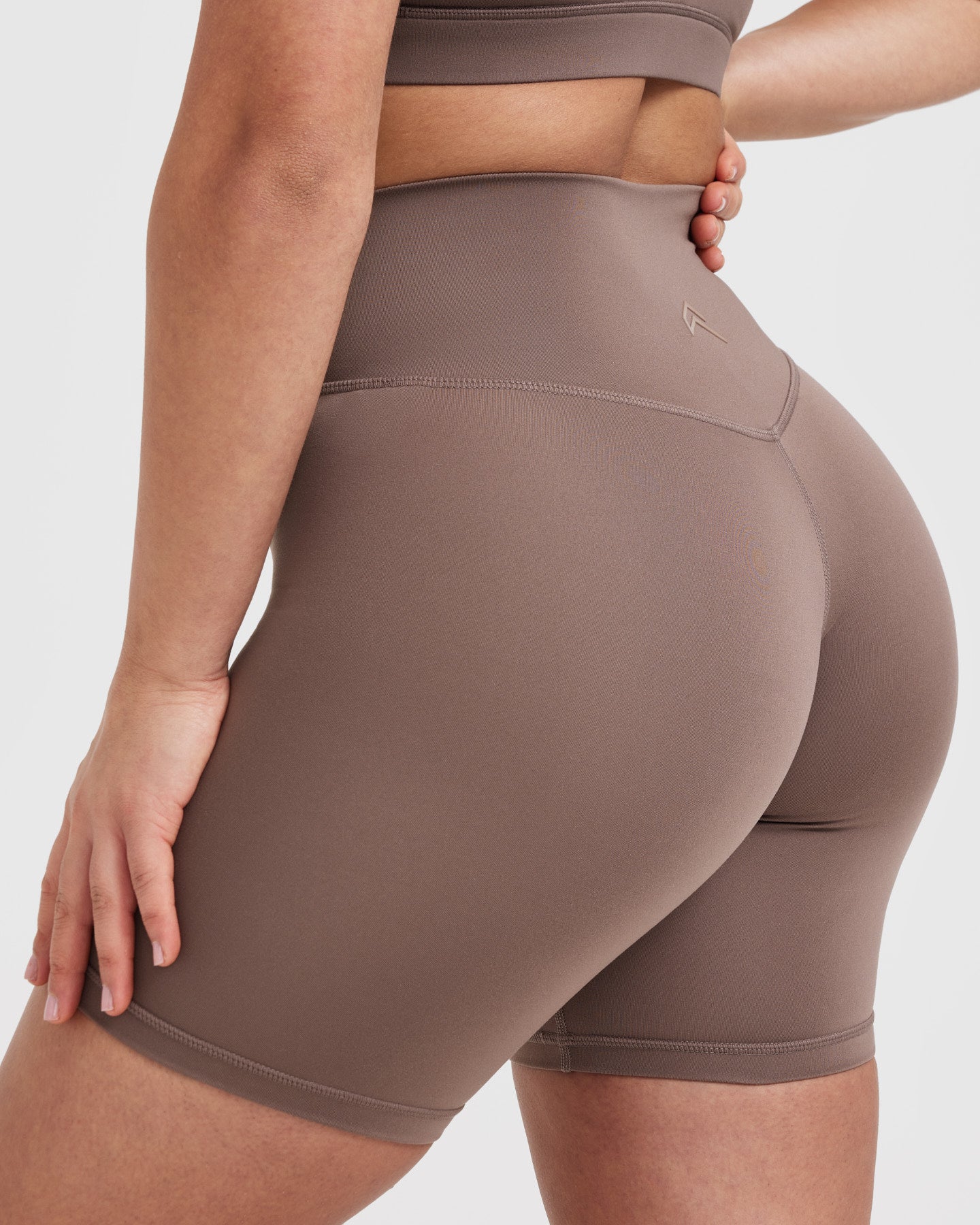 Timeless High Waisted Shorts for Women - Cool Brown | Comfortable Stretch Denim Shorts | Perfect for Summer, Beach, and Casual Outings