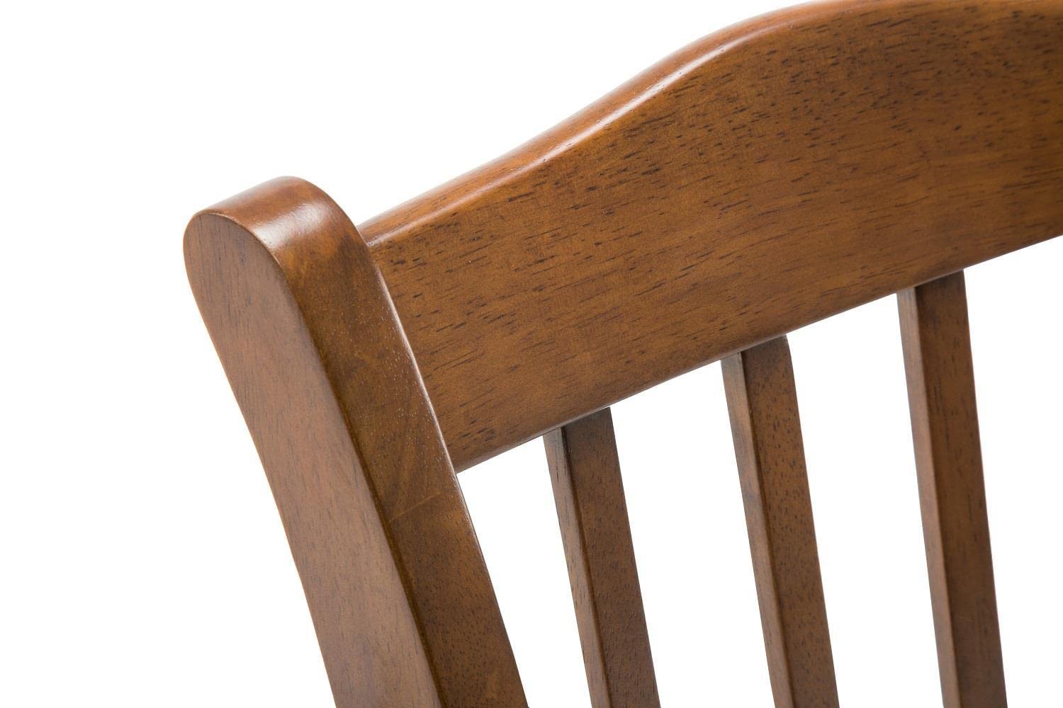Premium Boraam Shaker Dining Chairs - Set of 2 Solid Walnut Wood Kitchen Chairs for Dining Room, Breakfast Nook & Farmhouse Decor