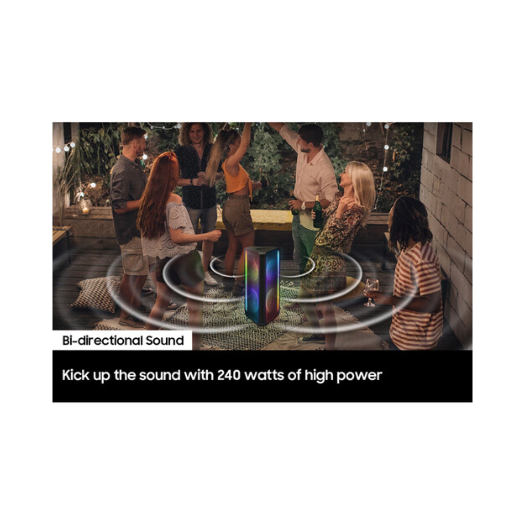 Samsung MX ST50B 240W Wireless Bluetooth Party Speaker with Powerful Bass - Perfect for Outdoor Events, Home Parties, and DJ Performances