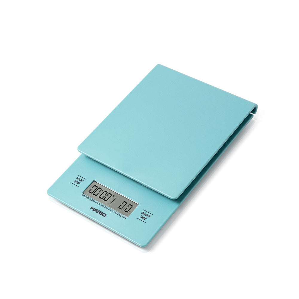 Hario V60 Drip Coffee Scale with Timer - Digital Precision Scale for Pour Over Coffee Brewing, Turquoise | Perfect for Home Baristas & Specialty Coffee Lovers