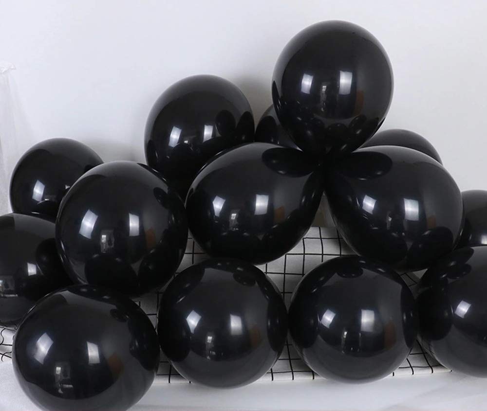 5 Inch Black Balloons - Pack of 100 Mini Latex Party Balloons for Birthday, Wedding & Halloween Decorations - Perfect for Party Supplies, Balloon Garlands & Event Decor