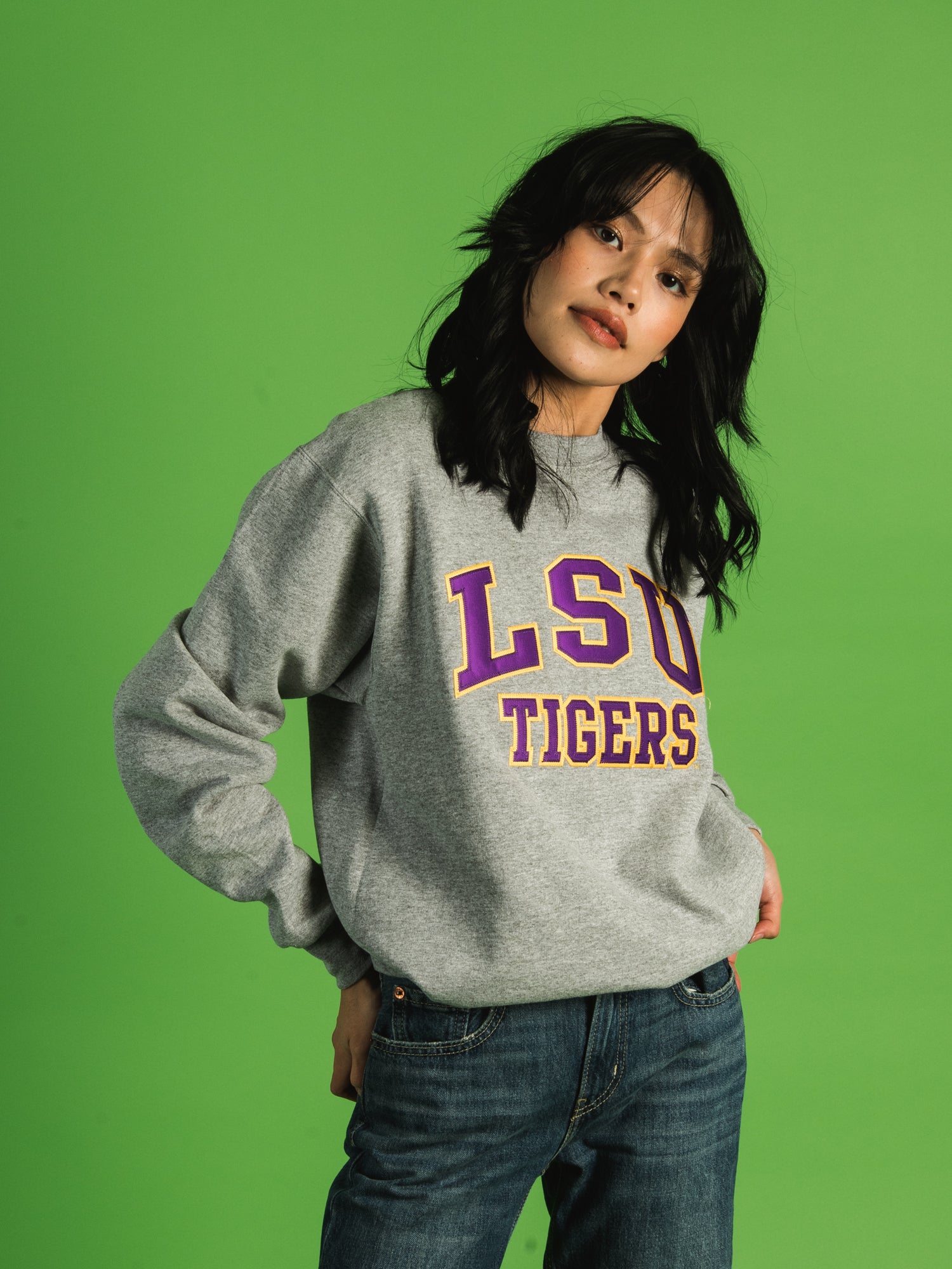 Champion LSU Crewneck Sweatshirt - Comfortable & Stylish College Apparel for Men & Women - Perfect for Game Day, Casual Wear & School Spirit