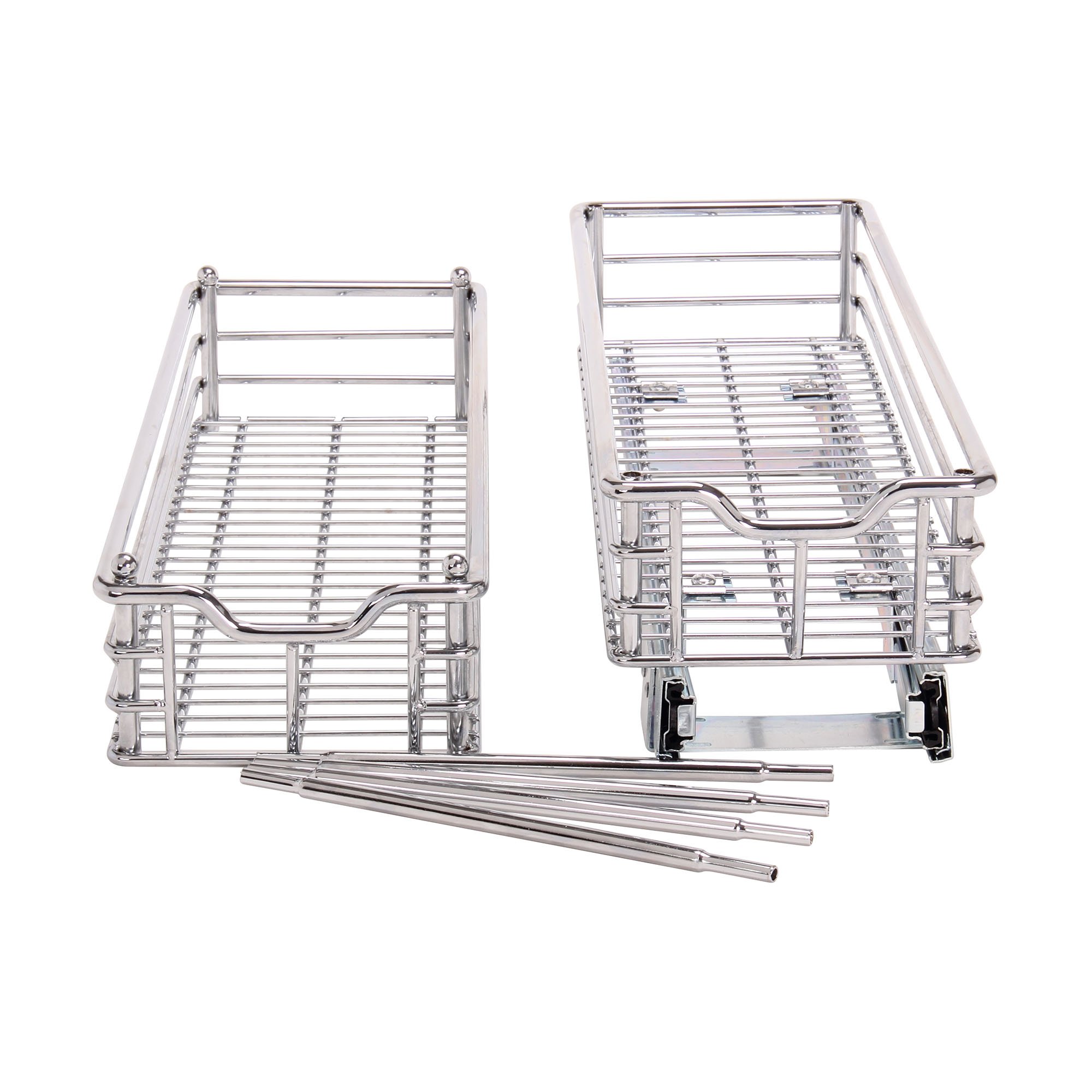 Dual-Tier Sliding Cabinet Organizer - 14.5