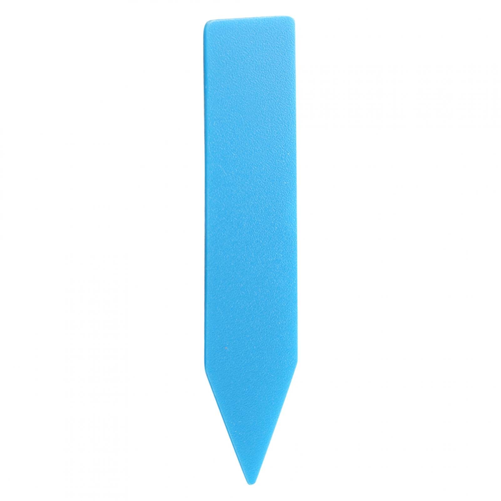 100 Pcs Plastic Plant Labels - Waterproof Garden Markers for Flowers, Seeds & Herbs - Reusable Plant Tags with Writing Space - Perfect for Indoor/Outdoor Gardening (Blue)