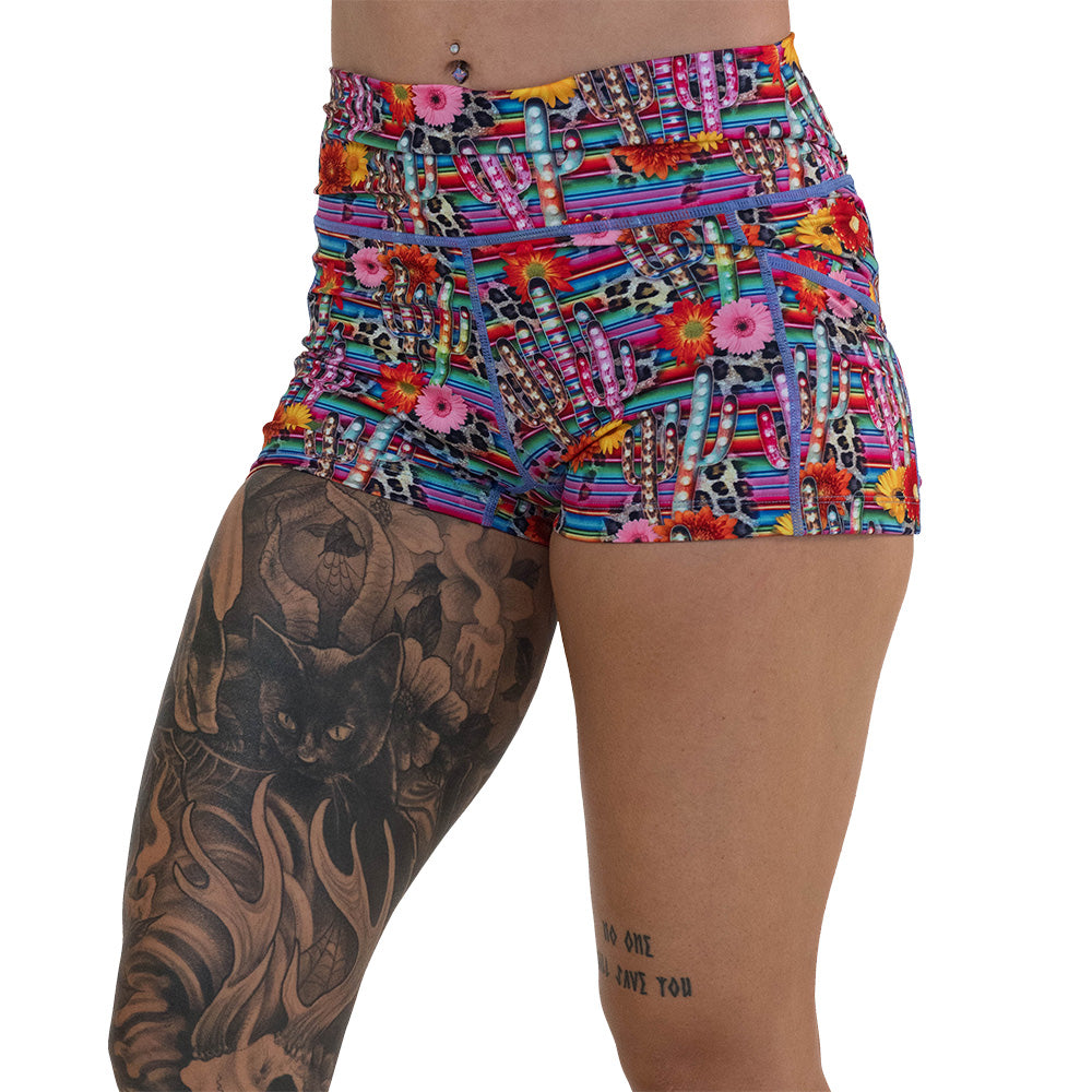 Wild West Denim Shorts for Men & Women - Vintage Cowboy Style Distressed Jeans | Perfect for Rodeo, Country Music Festivals & Western Outfits