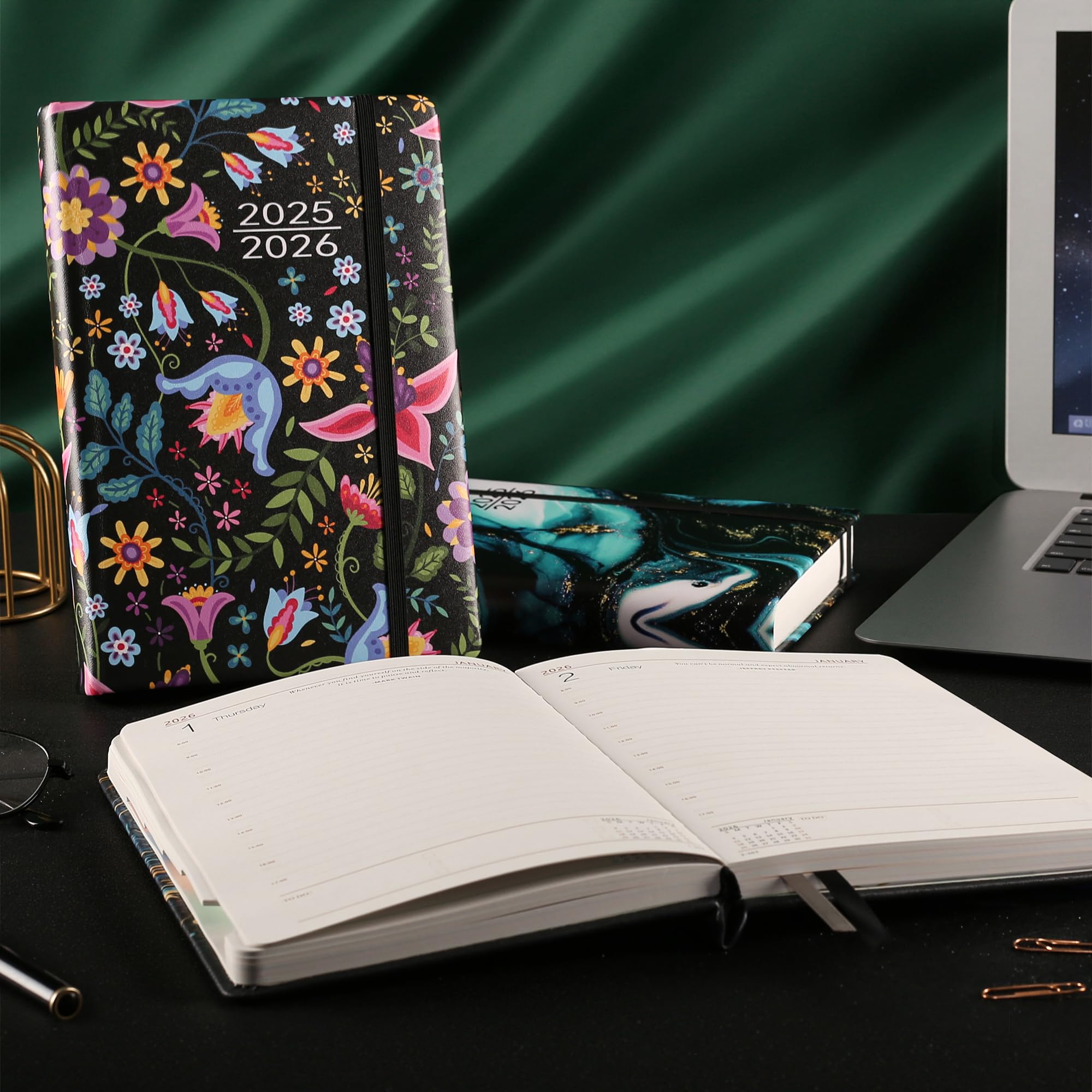 2025-2026 A5 Daily Planner with Monthly Tabs | Aug 2025-July 2026 Academic Diary | Includes Pen Set & Inner Pocket | Perfect for Students, Professionals & Goal Tracking (5.9