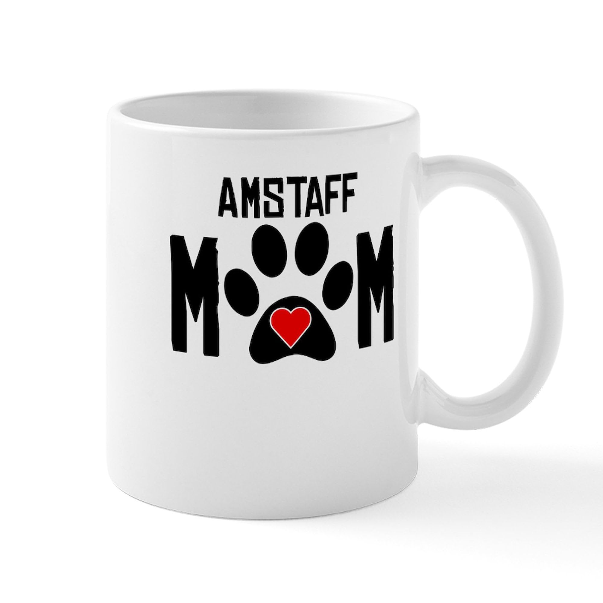 Amstaff Mom Ceramic Coffee Mug 11 oz (325 ml) - Perfect Gift for Dog Lovers, Ideal for Hot Drinks, Tea & Coffee at Home or Office