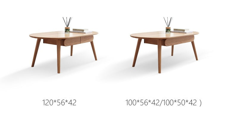 Premium Oak Solid Wood Luxury Coffee Table - Modern & Durable Living Room Centerpiece for Home Decor & Entertainment