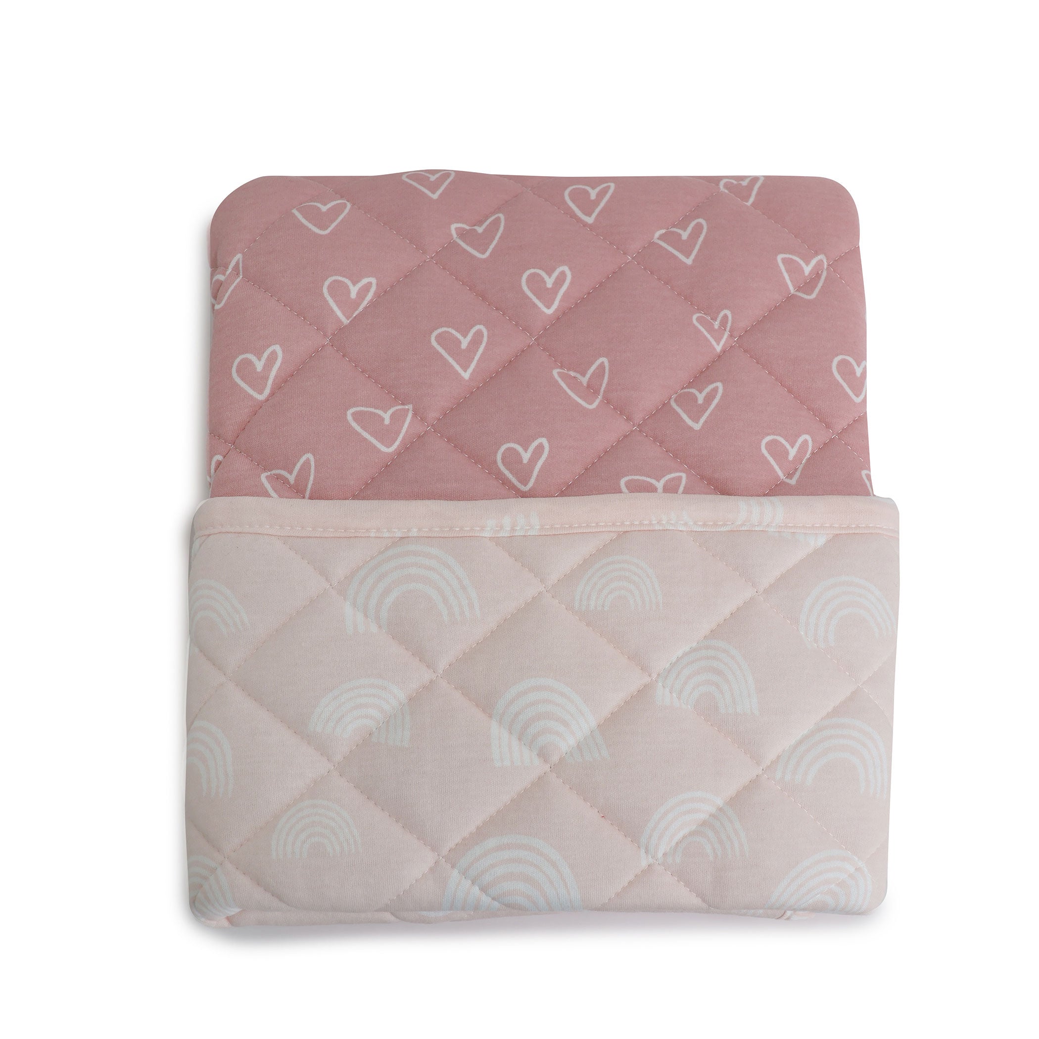 Nordic Reversible Baby Cot Quilt - Dusty Berry & Rose Floral Design - Soft Nursery Bedding for Boys & Girls - Perfect for Cribs, Toddler Beds & Nursery Decor