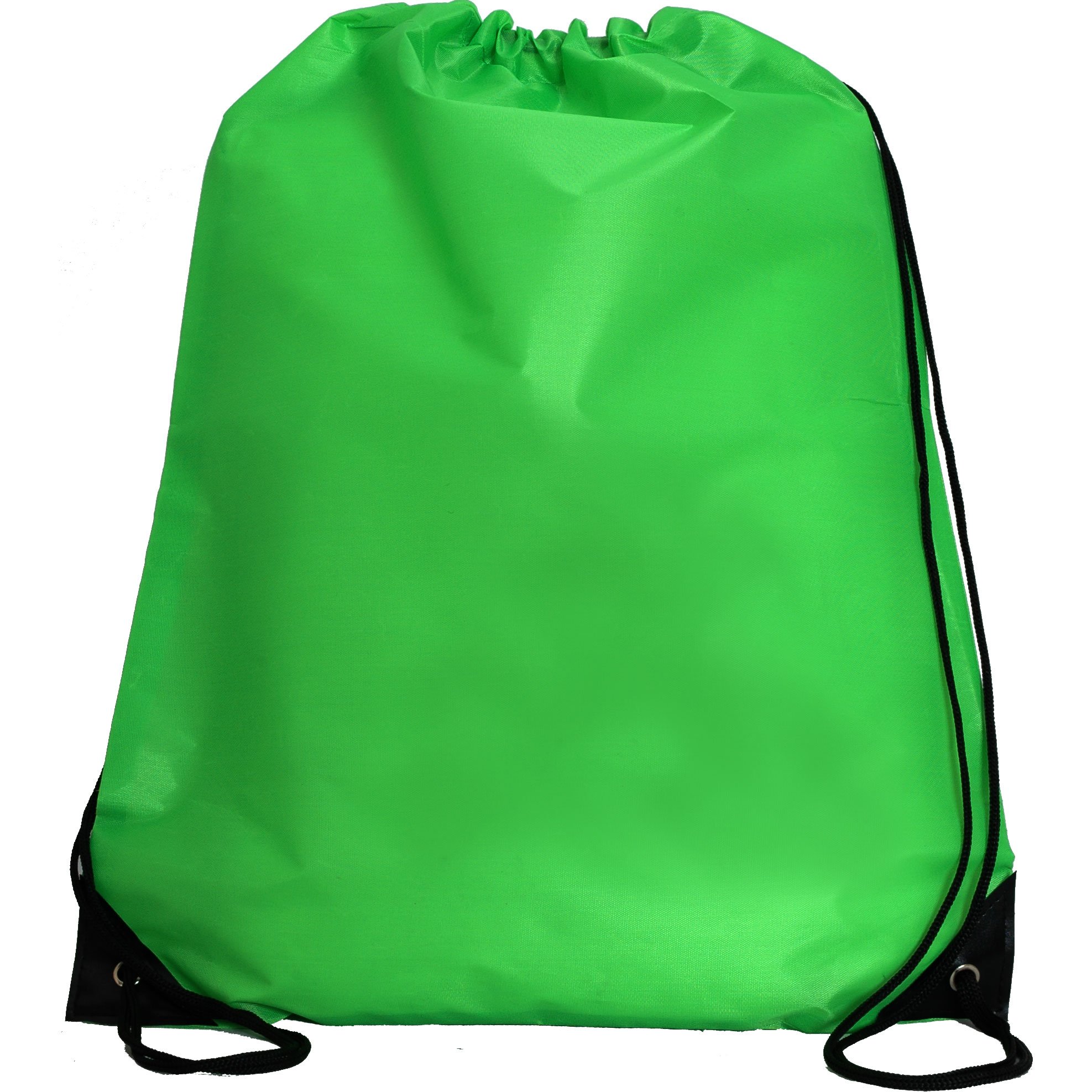 Custom Lime Green Drawstring Backpack - 15