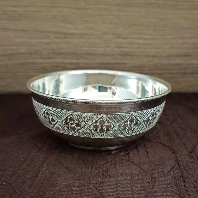 925 Sterling Silver Decorative Bowl - Elegant Design 36 | Handcrafted for Home Decor, Jewelry Display & Gift Giving