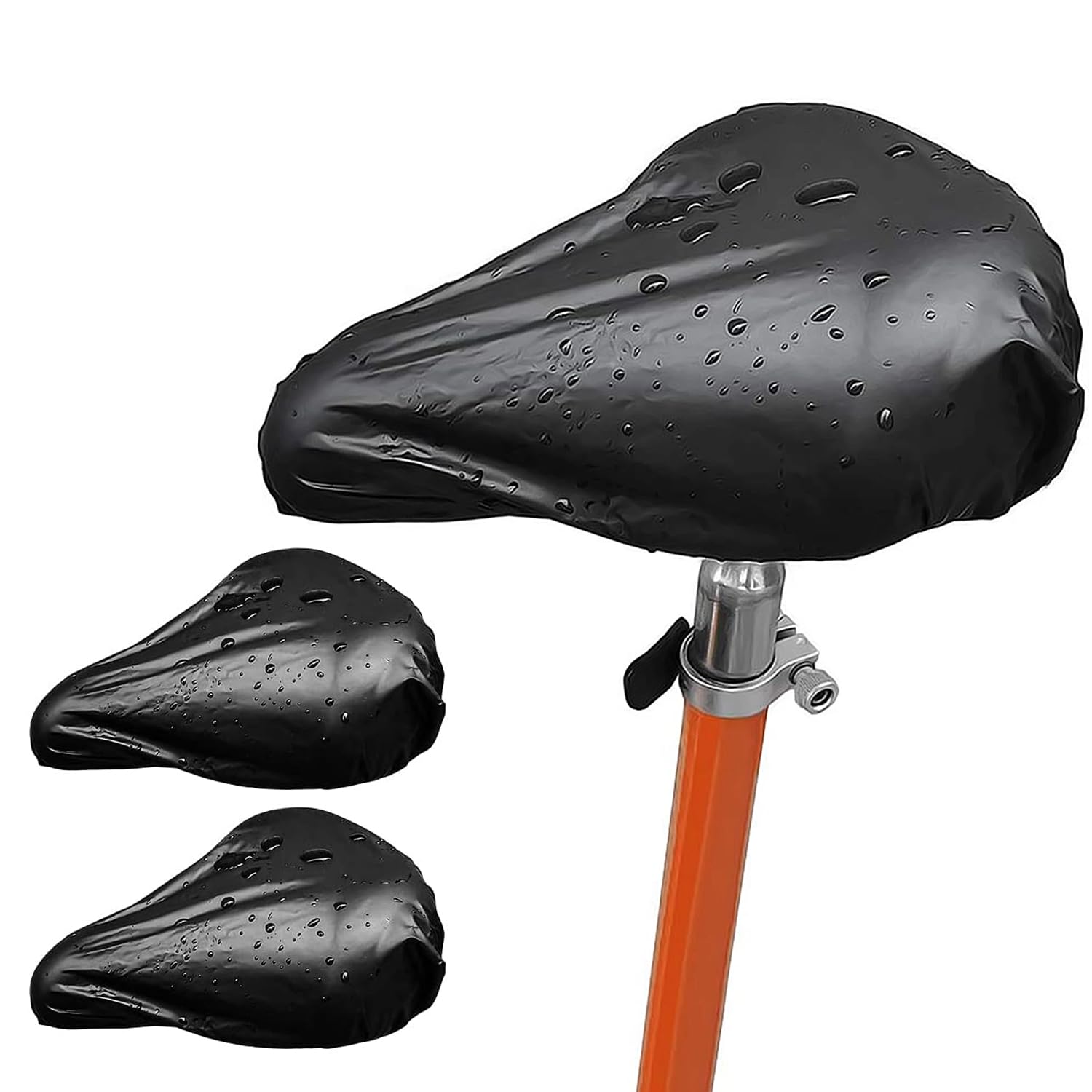2 Pack Universal Waterproof Bike Seat Cover - Rainproof & Dust Resistant Bicycle Saddle Protector for Outdoor Cycling, Commuting & All Weather Protection