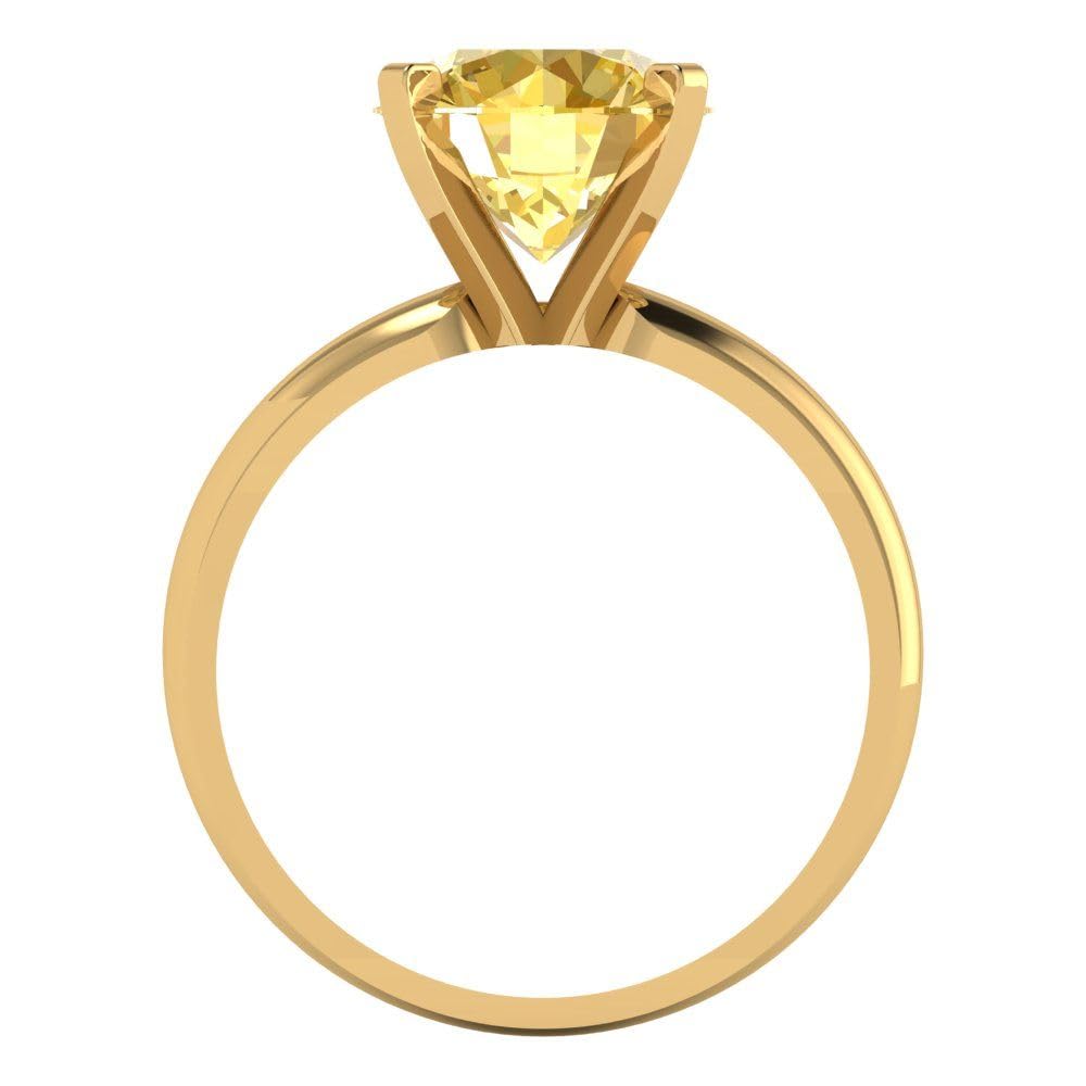 18K Gold 2.50ct Simulated Diamond Ring for Engagement & Anniversary