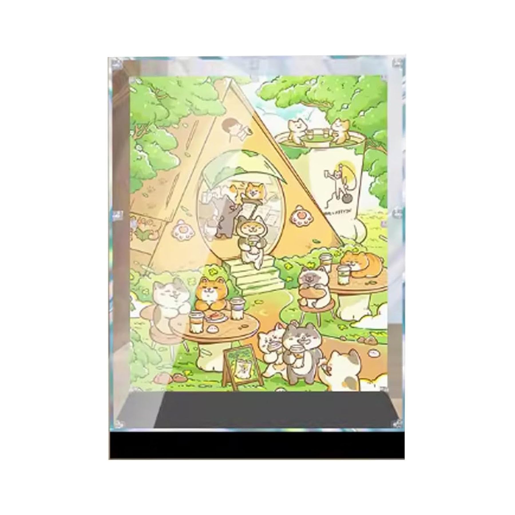 Clear Acrylic Display Case for Lego Cat Model Kit 721349 - Dustproof Showcase for Dolls & Collectibles - Perfect for Home Decoration, Gift Display, and Dust Protection