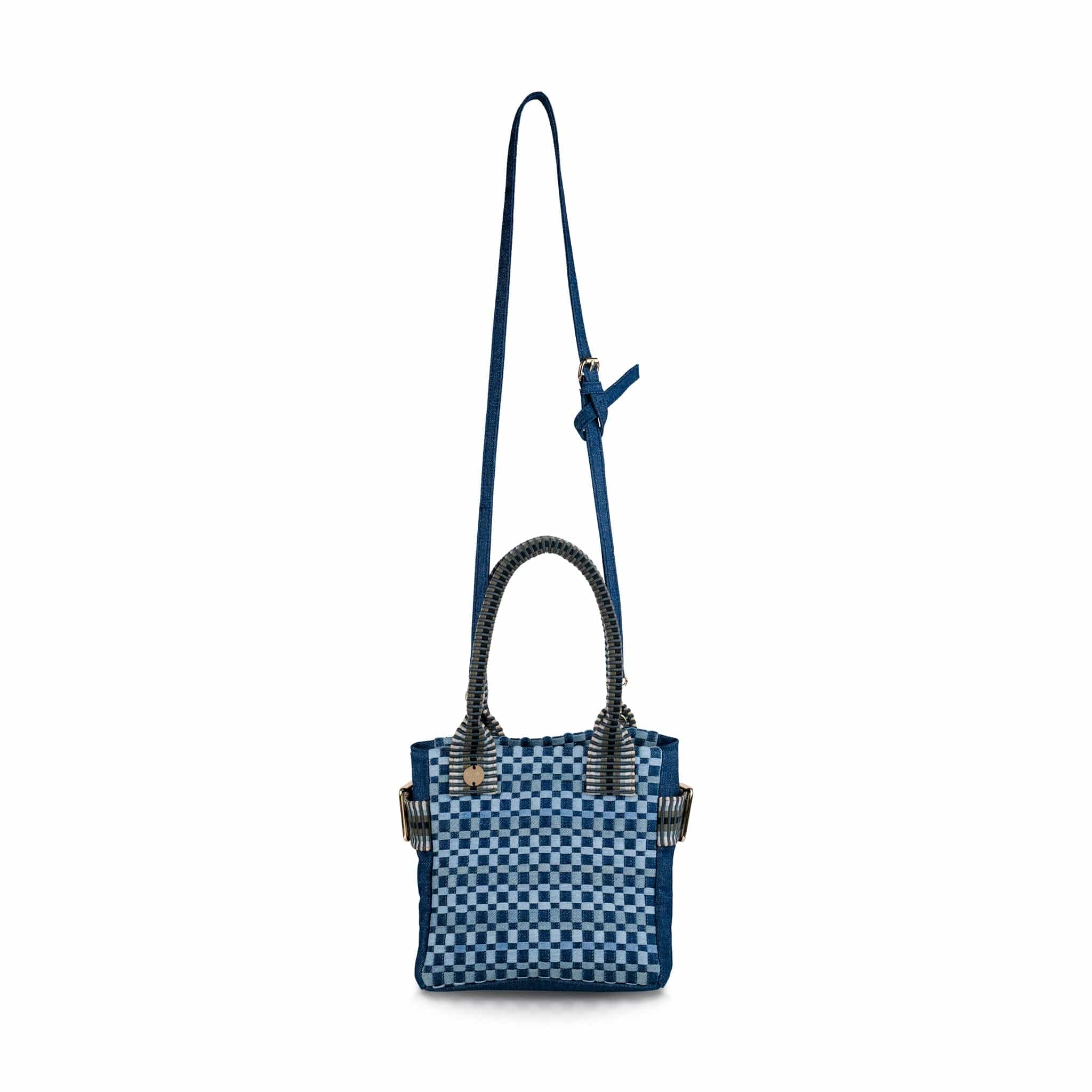 Eco-Friendly Vegan Mini Denim Tote Bag for Women | Blue Crossbody Shoulder Bag | Perfect for Shopping, Beach & Daily Use