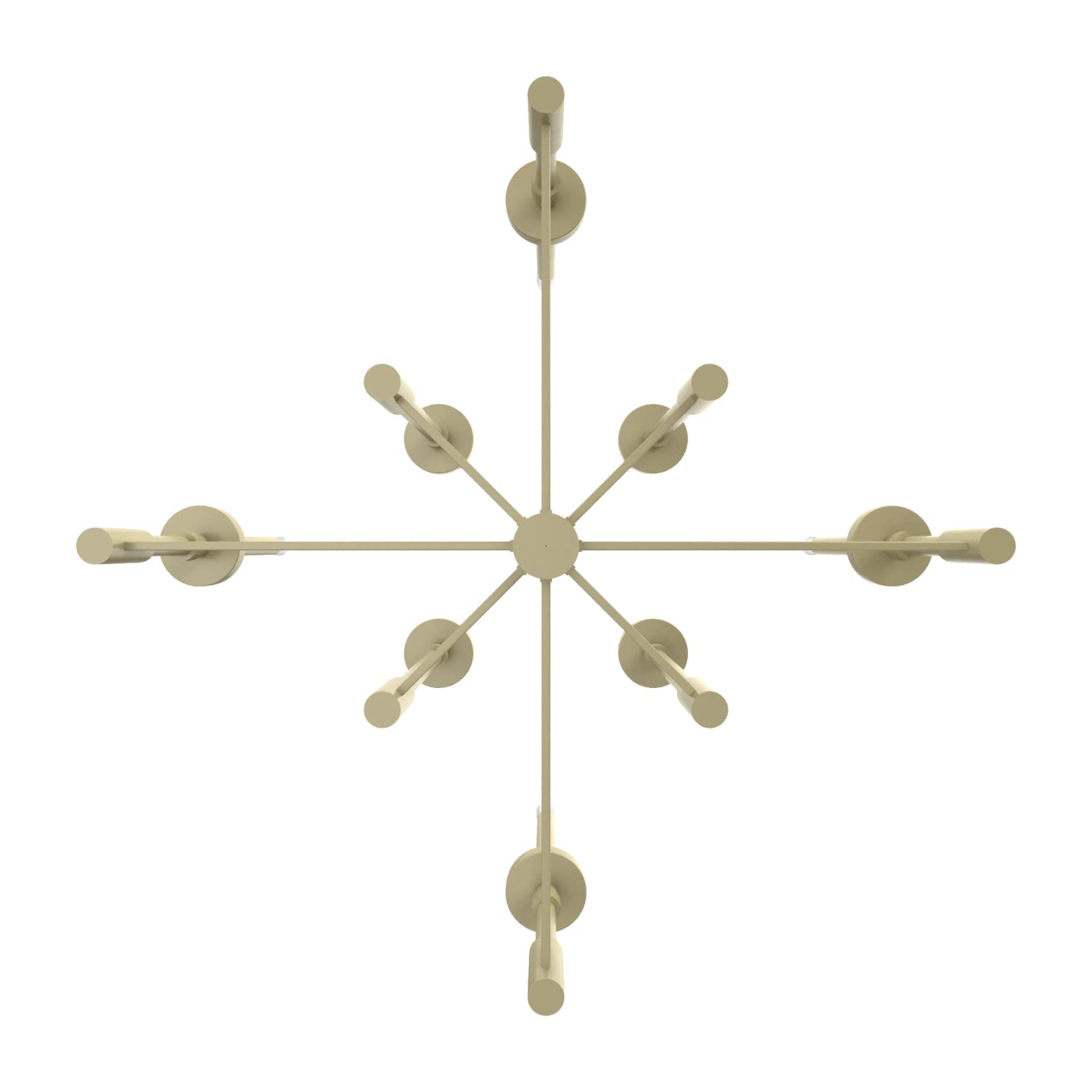 Hunter Briargrove 8-Light Modern Brass Chandelier - Dimmable Large Ceiling Light Fixture, Formal Candle-Style for Dining Room, Bedroom, Living Room & Kitchen Decor - Perfect for Elegant Home Lighting & Interior Design (Model 19053)