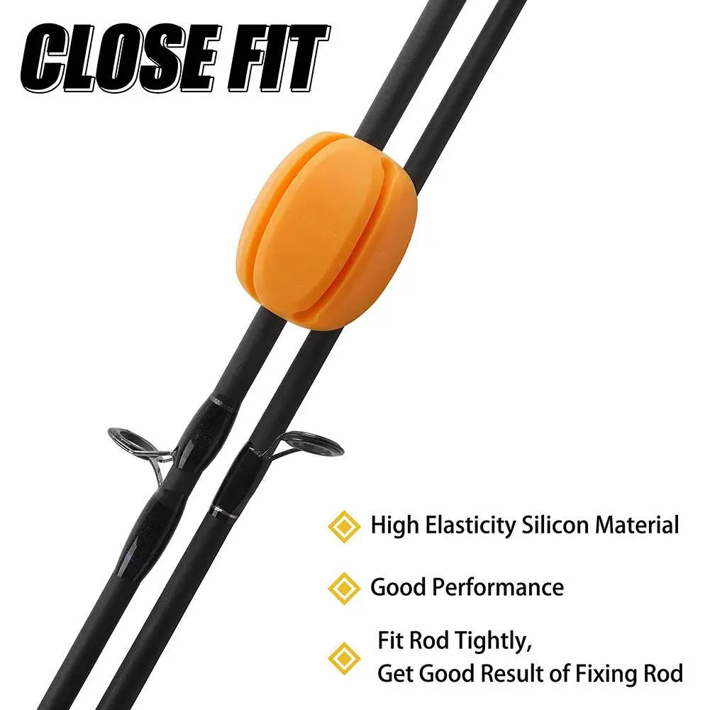 6-Piece Silicone Fishing Rod Holder Set - Durable, Non-Slip Boat & Kayak Fishing Accessories for Secure Rod Storage | Perfect for Saltwater & Freshwater Fishing Trips