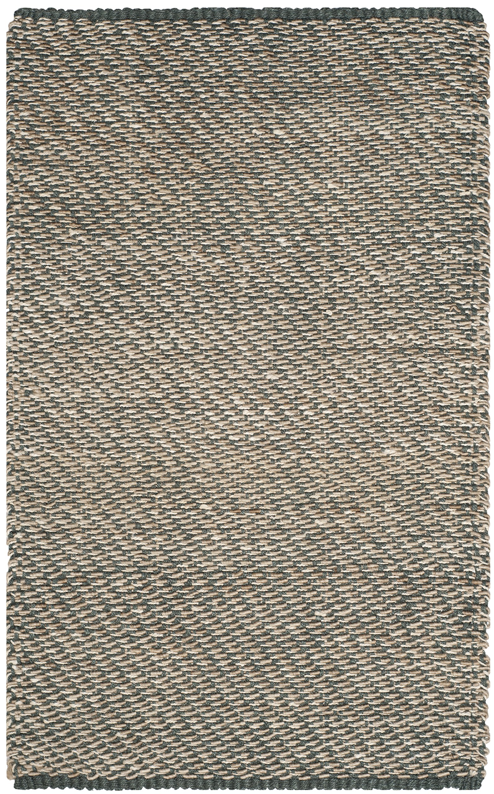 SAFAVIEH Handmade Jute Accent Rug 4' x 6' - Blue & Natural Fiber Collection (NF454A) | Non-Slip, Durable for High Traffic Areas | Perfect for Entryway, Living Room, Bedroom & Home Decor