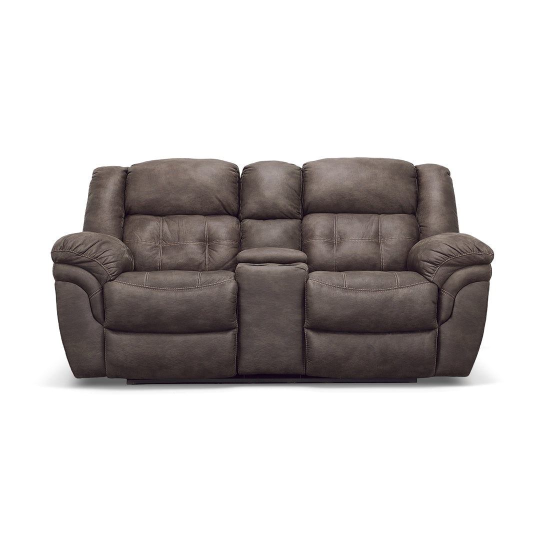 Frontier Reclining Console Loveseat - Comfortable Reclining Sofa with Cup Holders & Storage | Perfect for Living Room, Home Theater & Small Spaces