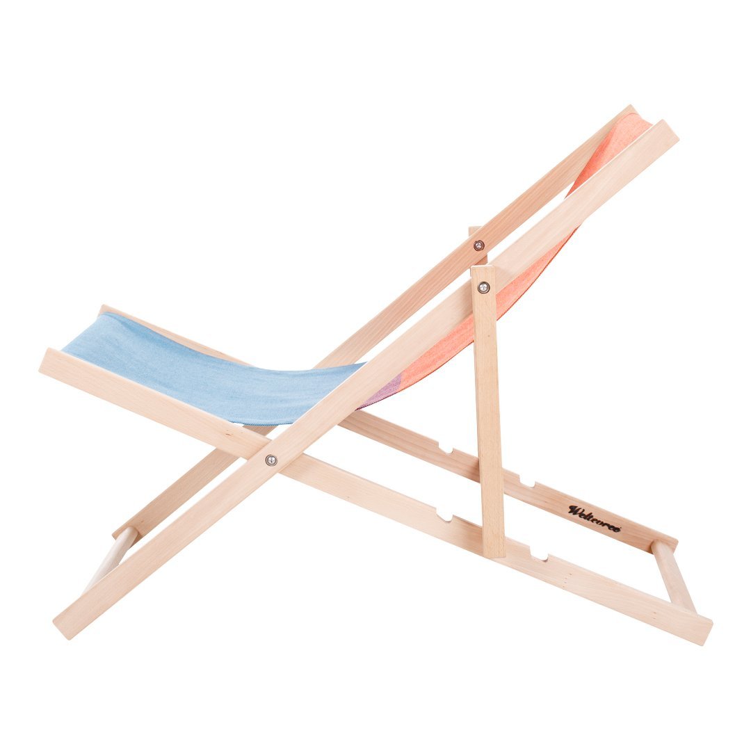 Erik Stehmann Raw Color Beach Chair by Weltevree - Lightweight, Durable Outdoor Lounge Chair for Beach, Poolside, and Patio Relaxation