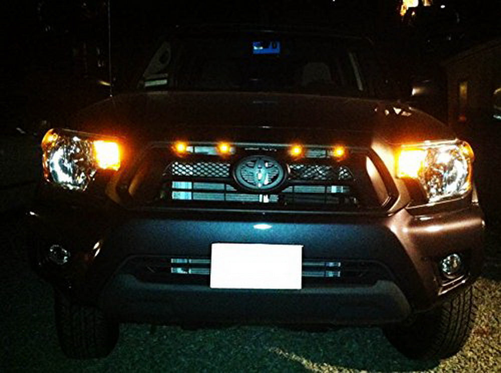 4-Piece Ford SVT Raptor Style LED Amber Grille Light Kit - Universal Fit for Trucks & SUVs - Off-Road, Night Driving & Custom Styling Upgrade