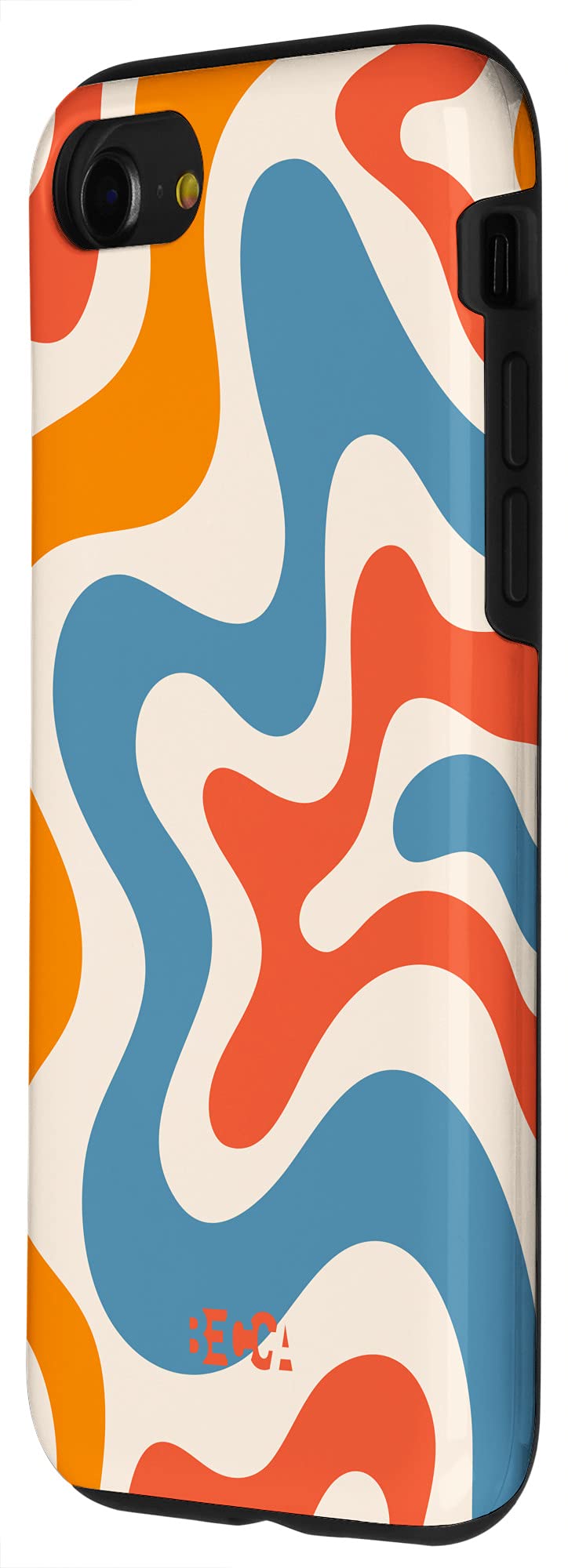 iPhone SE 2020 / 7 / 8 Retro Liquid Swirl Abstract Groovy Vintage Red Phone Case - Stylish Protection for Everyday Use
